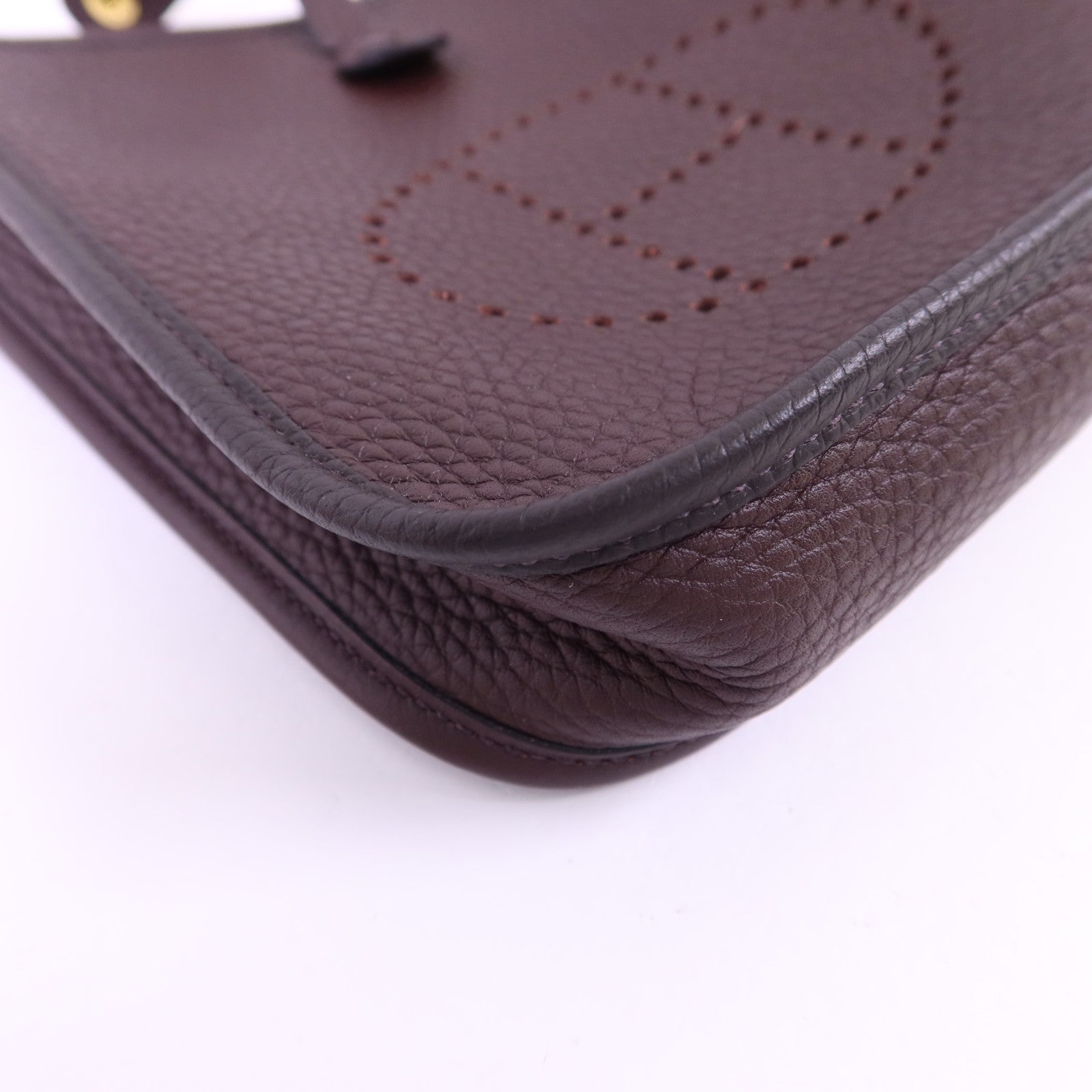 HERMES Clemence皮革Evelyne TPM金扣肩背袋
