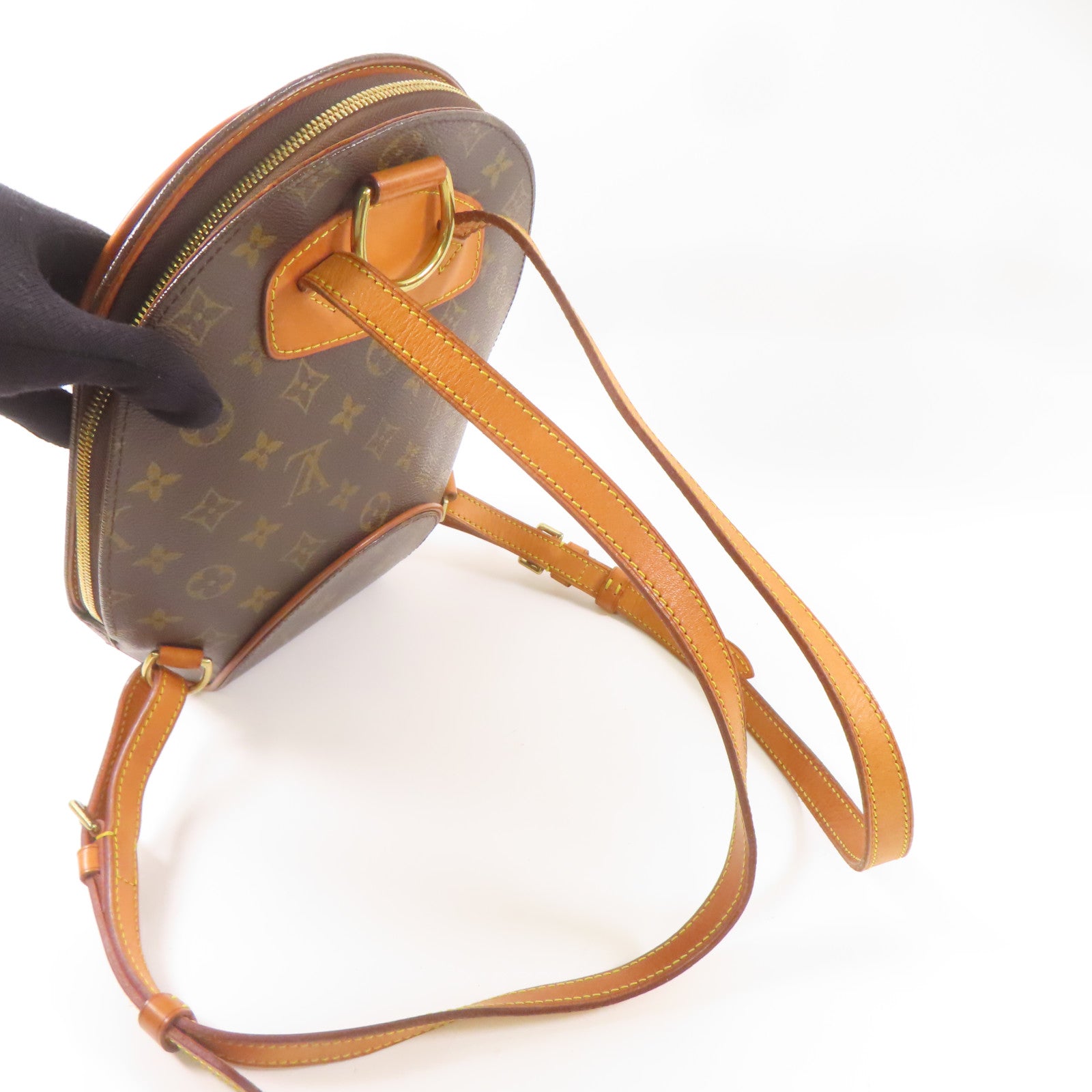LOUIS VUITTON Monogram Ellipse Sac A Dos Backpack金扣背包棕色