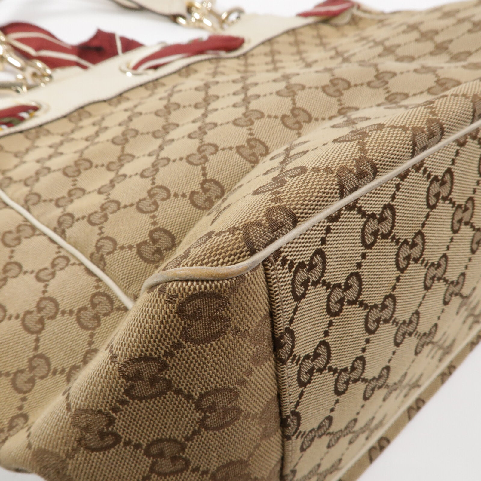 GUCCI 帆布Positano Scarf Tote Bag肩背袋