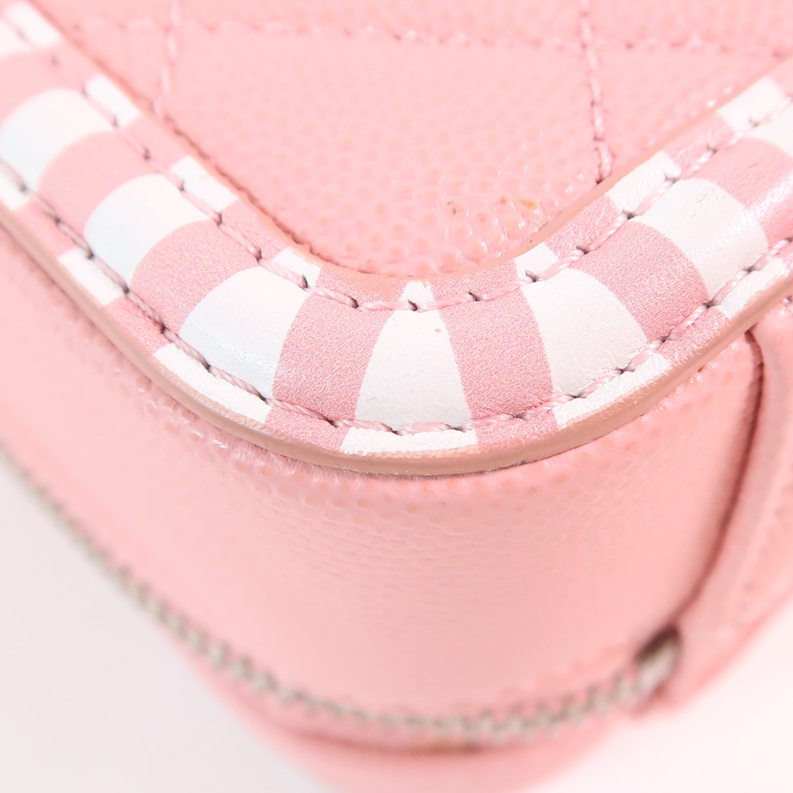 CHANEL 牛皮皮革Vanity Case銀扣手挽肩背兩用袋