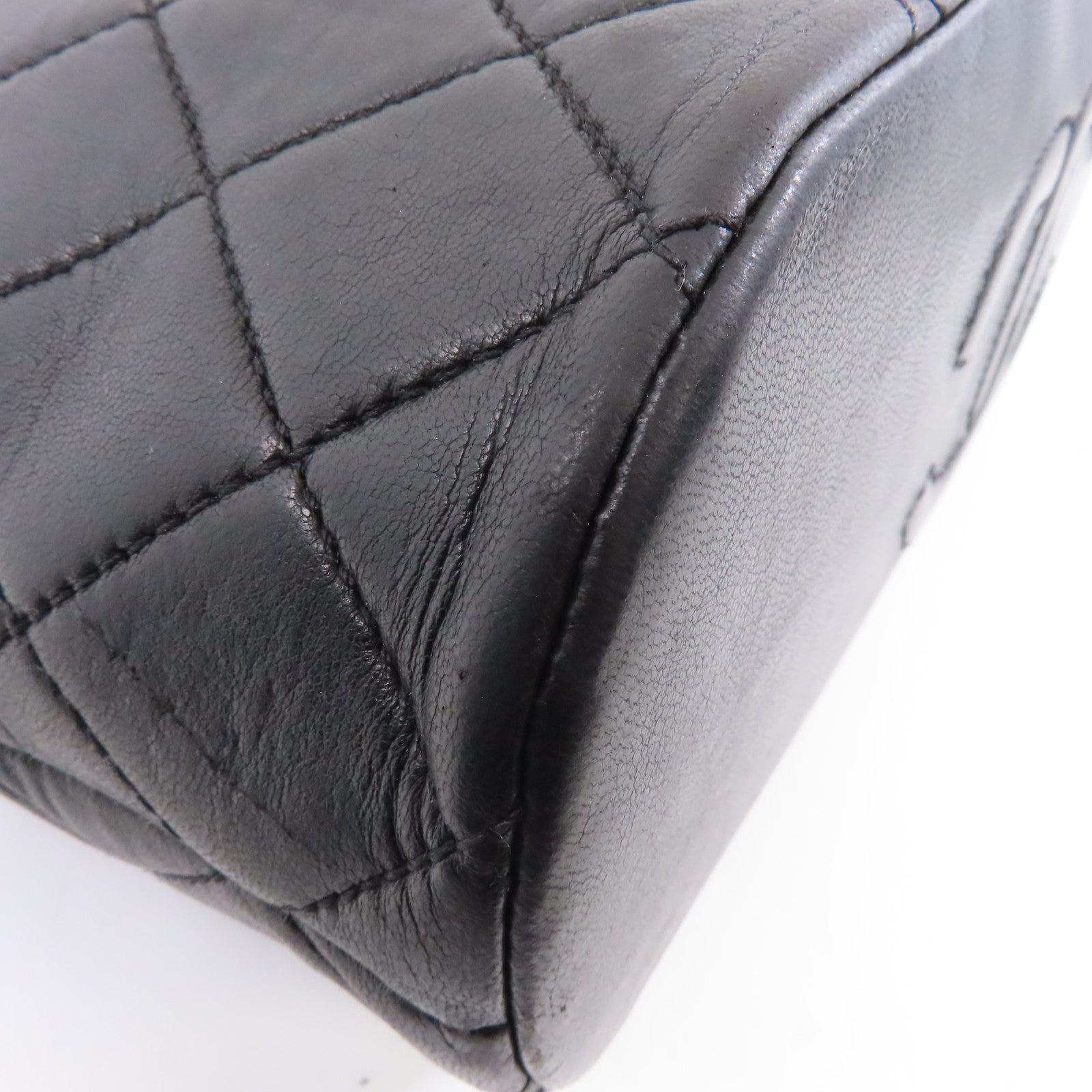 CHANEL 【激減優惠】菱格羊皮皮革Shoulder Bag金扣肩背袋黑色