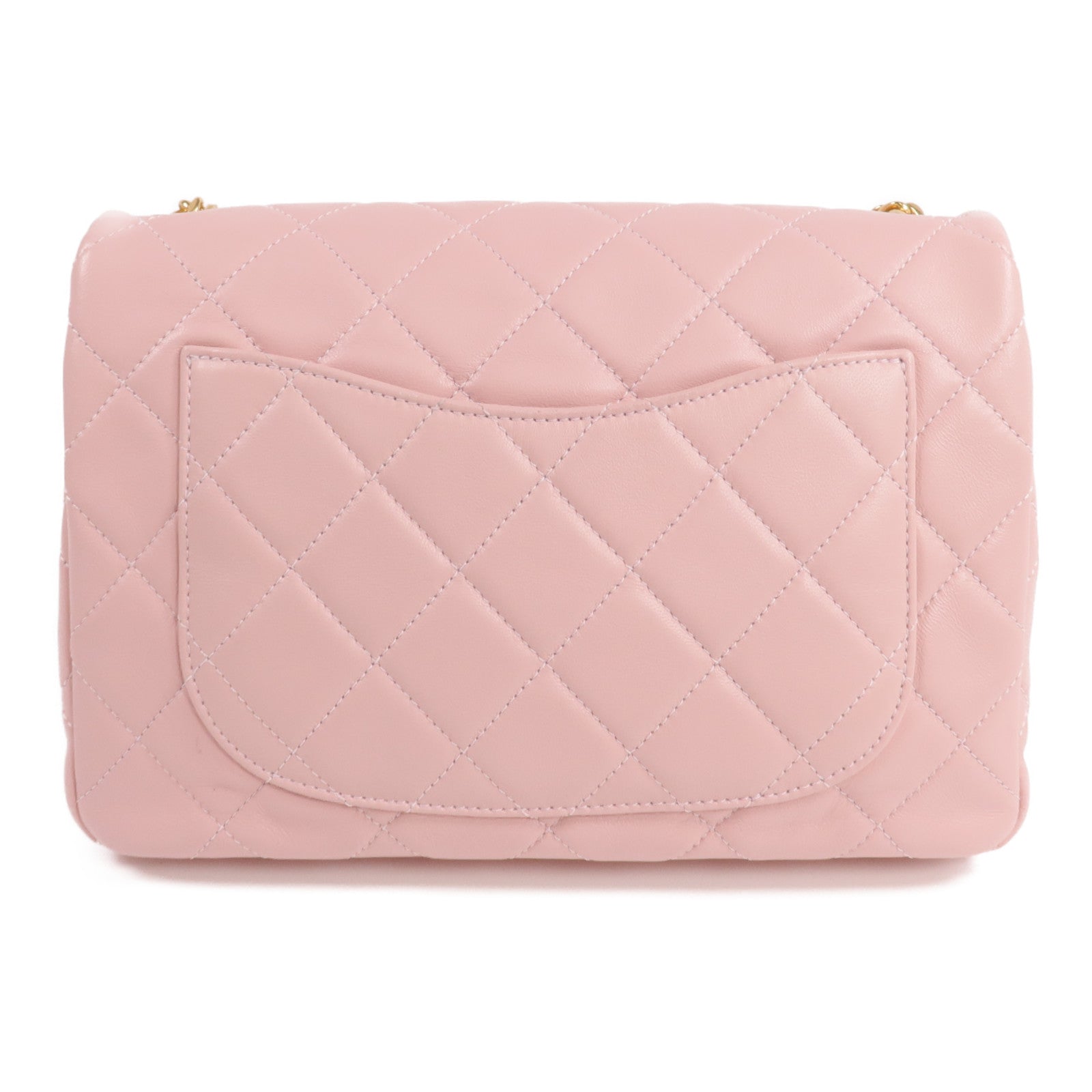 CHANEL 羊皮皮革Chain Shoulder金扣鏈帶肩背袋