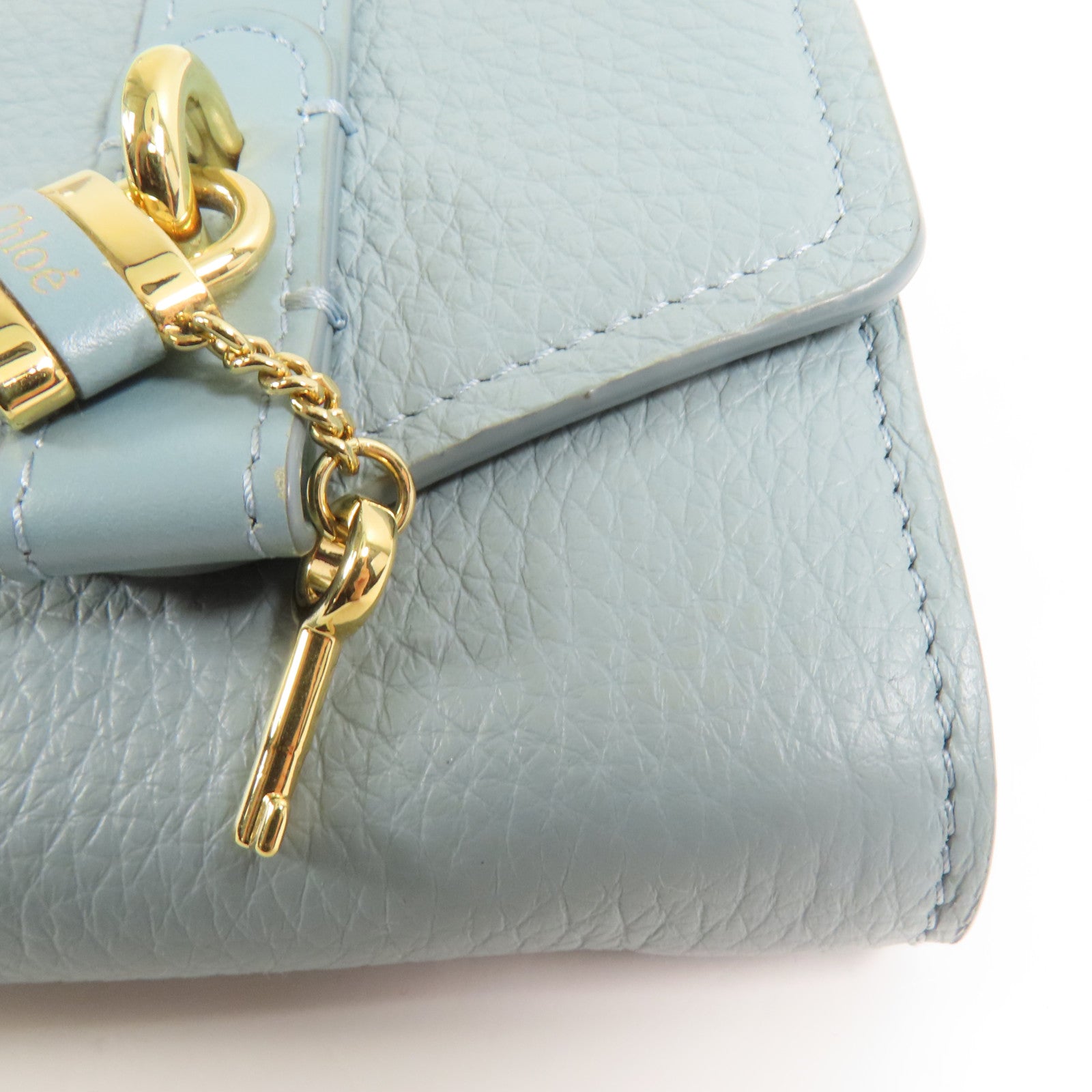 Chloe 牛皮皮革Wallet金扣錢包
