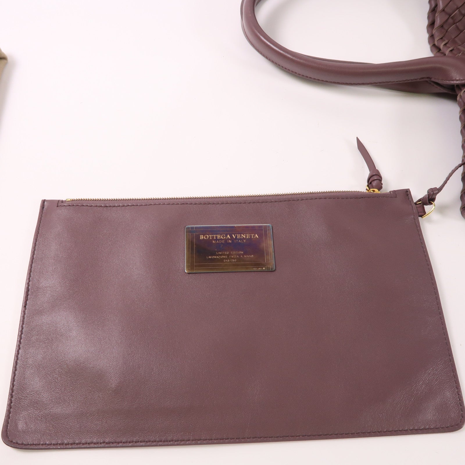 BOTTEGA VENETA BV Tote Bag Lambskin Leather Purple 141498