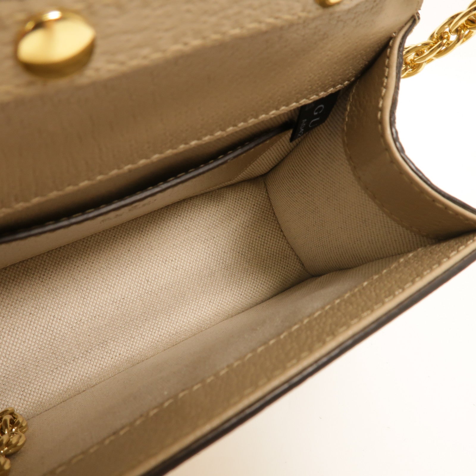 GUCCI 塗層帆布Ophidia GG鏈帶手挽肩背兩用袋