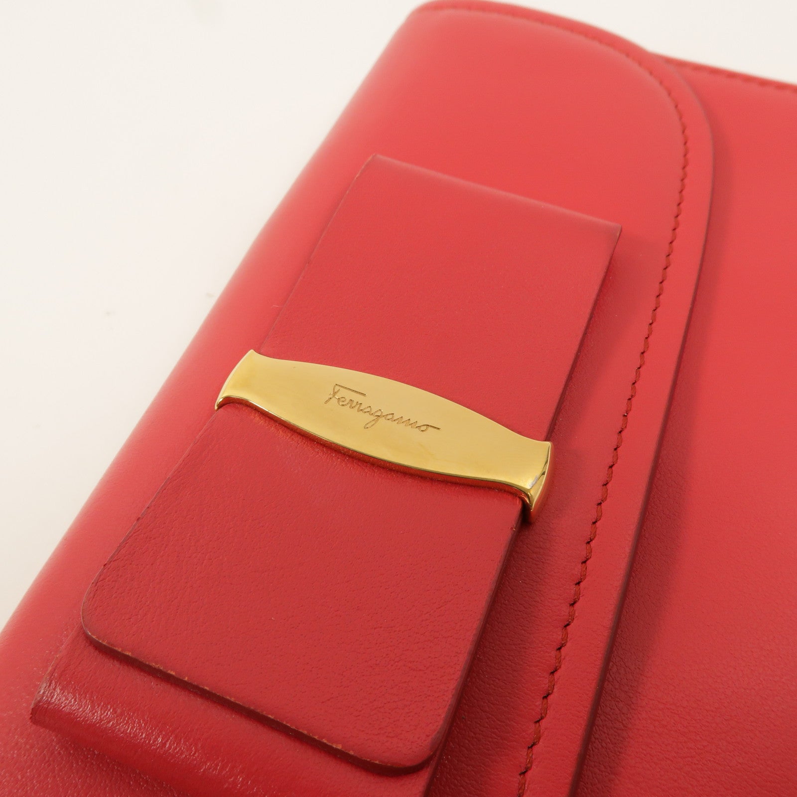 Salvatore Ferragamo 牛皮皮革Vara Bow Continental Wallet錢包