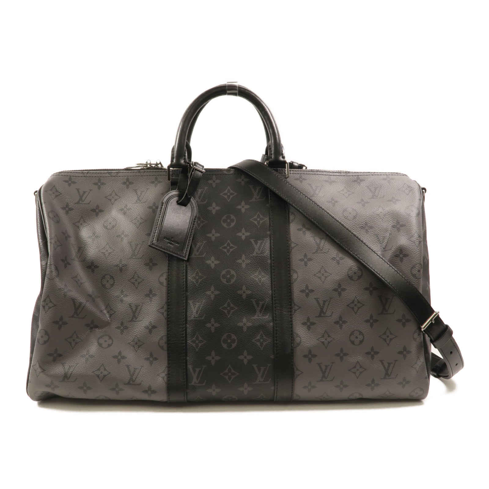 LOUIS VUITTON Monogram Eclipse Keepall Bandouliere 50手挽肩背兩用袋