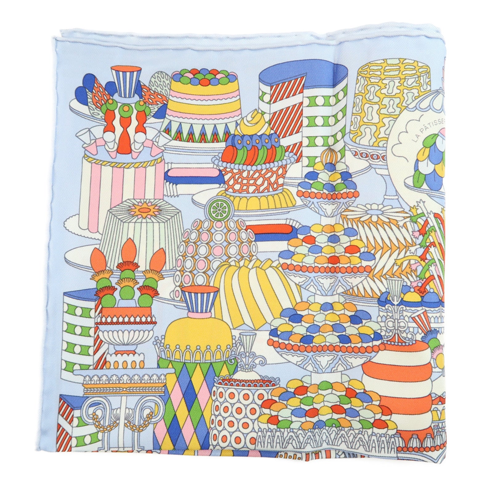 HERMES Scarf 50X50 Silk Multicolor