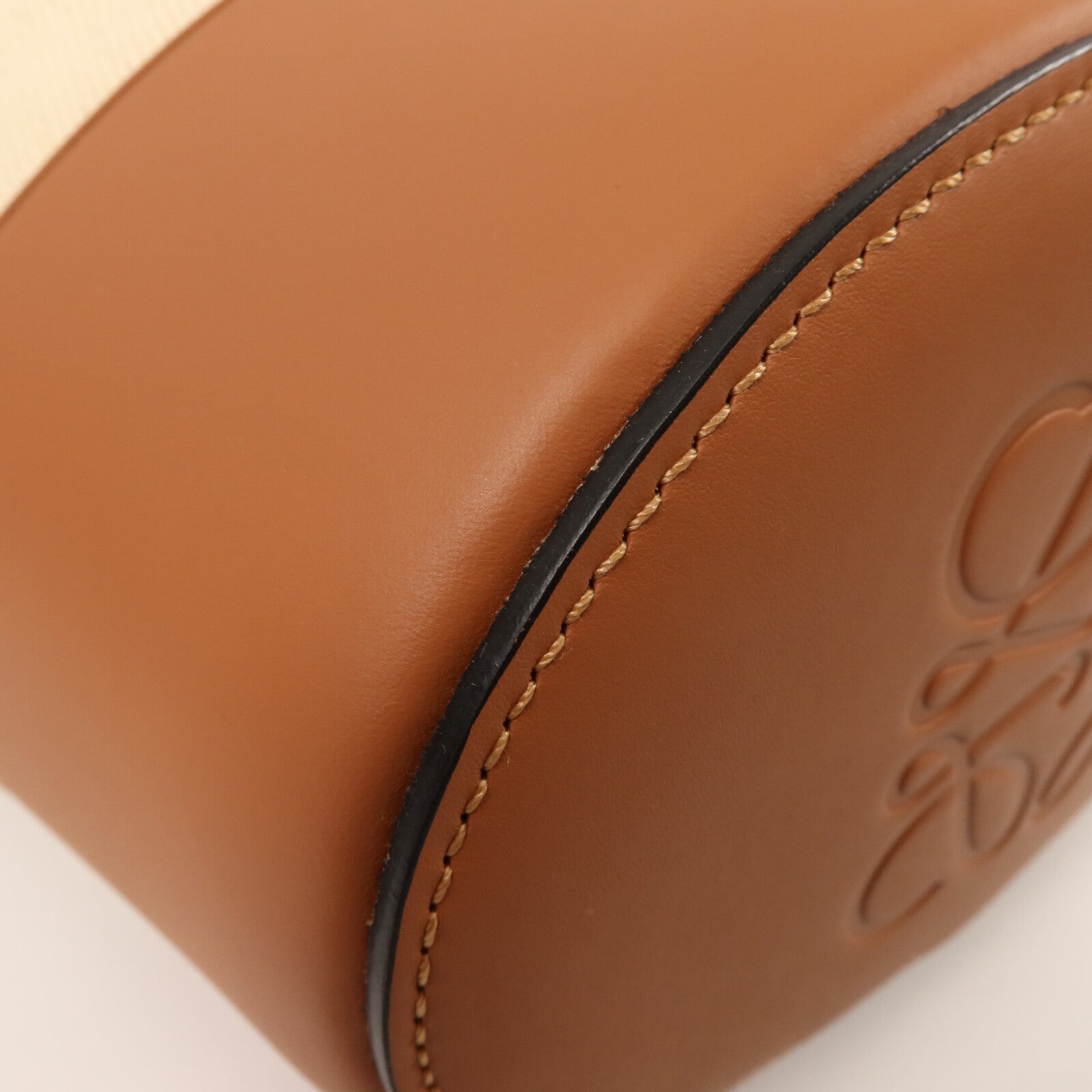 LOEWE 帆布/牛皮皮革Balloon Bag Small肩背袋