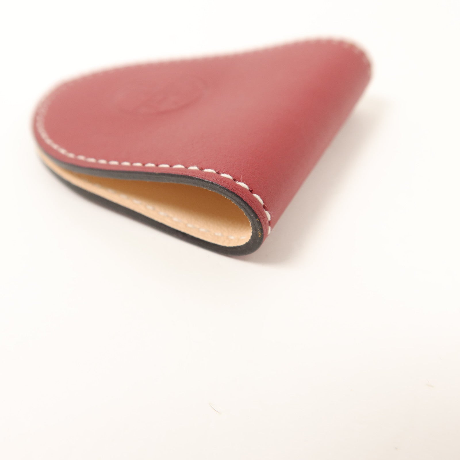 HERMES Swift皮革Money Clip鈔票夾Rouge Vermillon