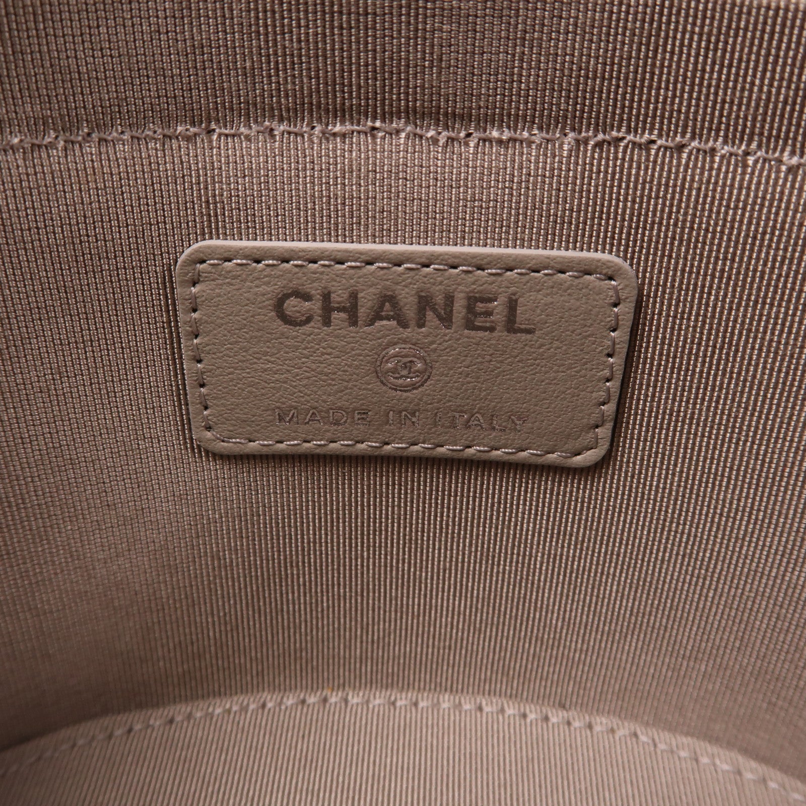 CHANEL 【激減優惠】菱格牛皮皮革Chain Shoulder銀扣鏈帶肩背袋銀色