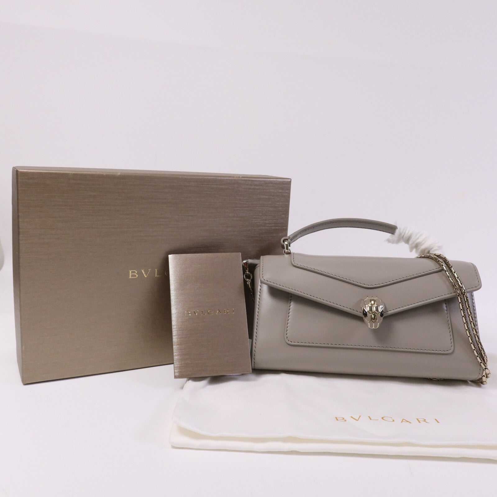 BVLGARI 【激減優惠】牛皮皮革Serpenti Forever金扣肩背袋