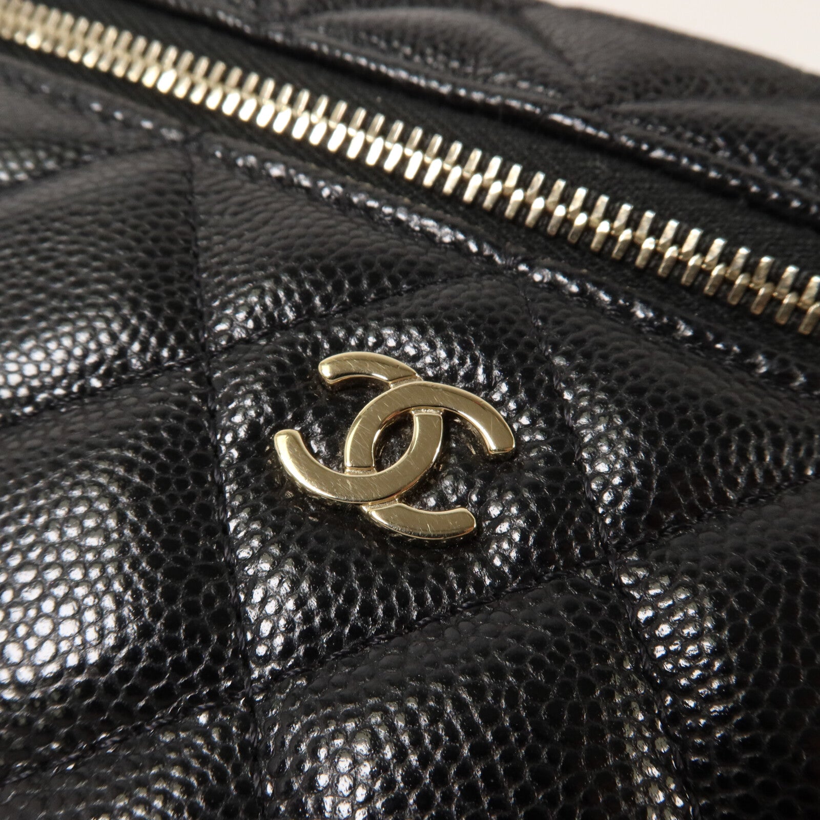CHANEL 牛皮皮革Vanity Case鏈帶手挽肩背兩用袋