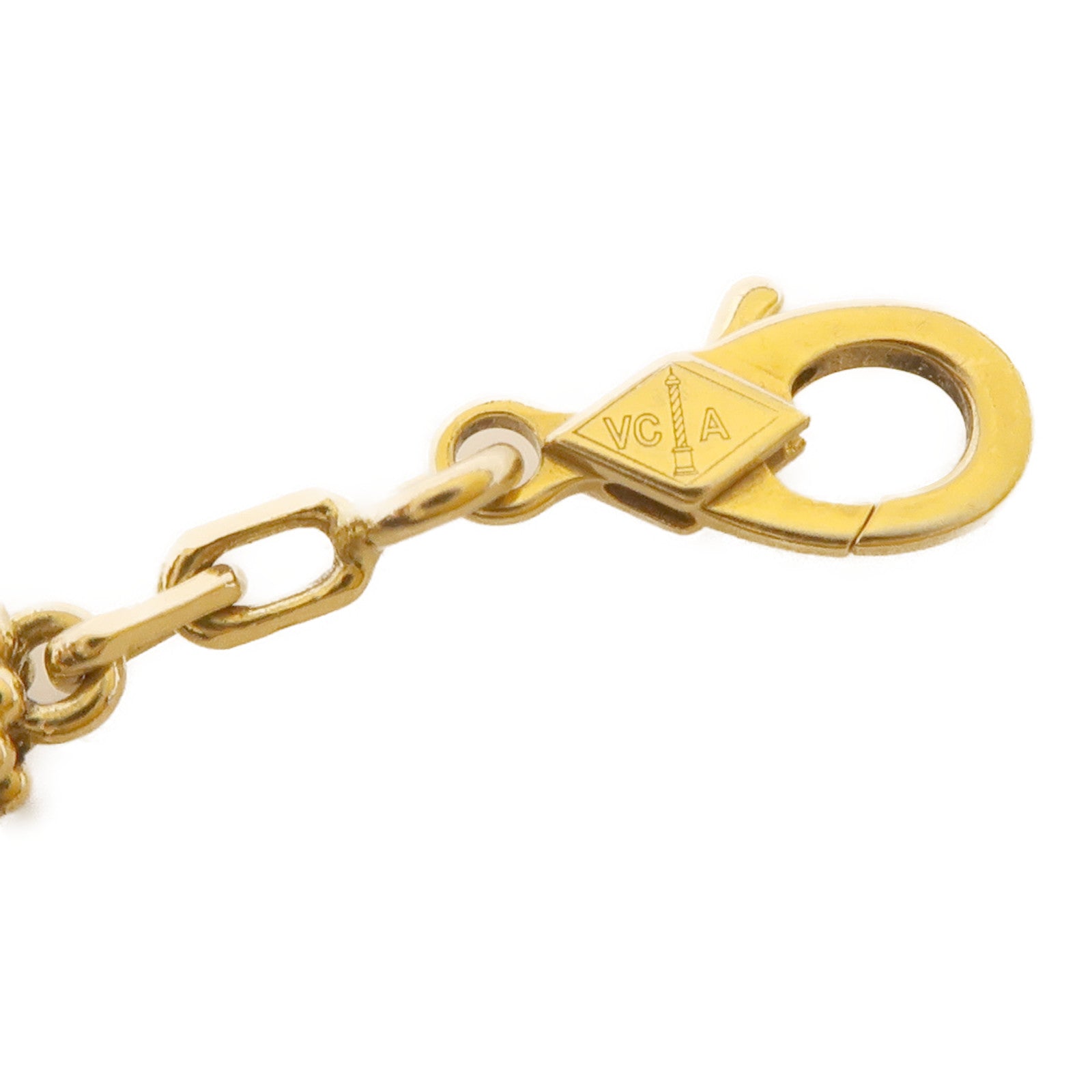 Van Cleef & Arpels 18K黃金5-Motif Alhambra Bracelet縞瑪瑙手鏈