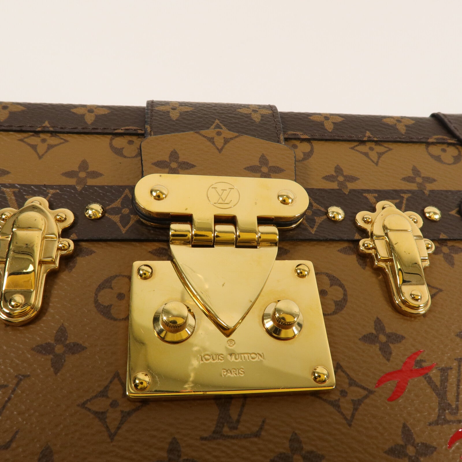 LOUIS VUITTON Monogram Reverse Petite Malle肩背袋