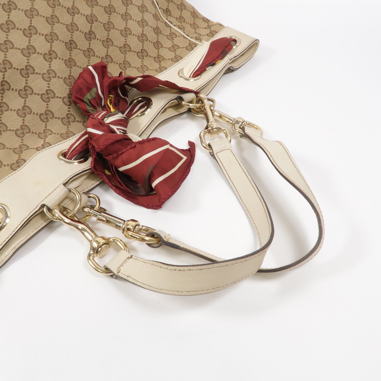 GUCCI 帆布Positano Scarf Tote Bag肩背袋