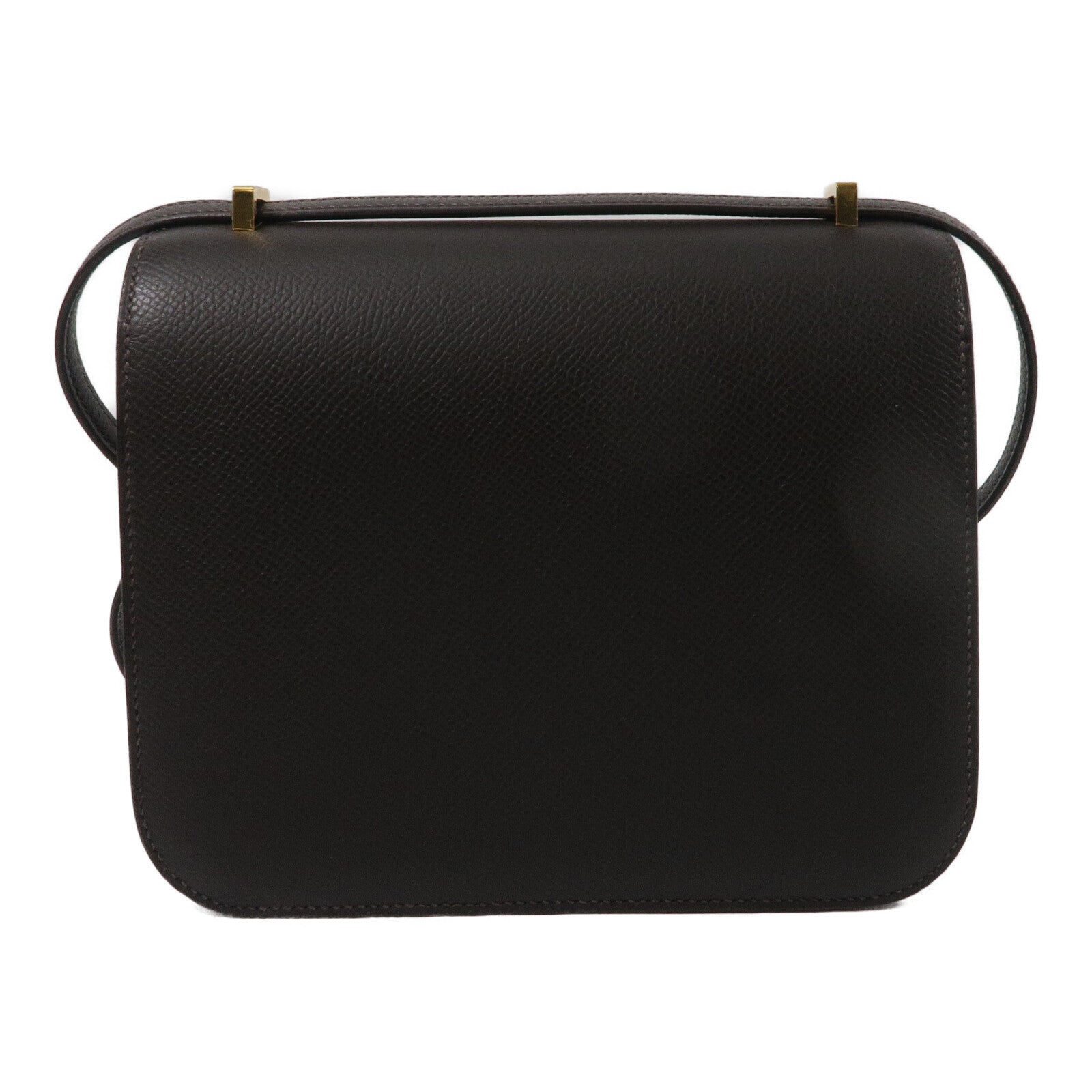 HERMES Epsom皮革Constance Mini肩背袋Bai Brun