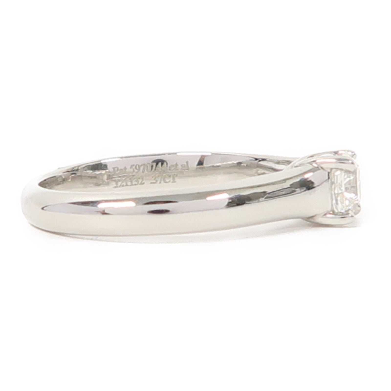 TIFFANY＆CO 【激減優惠】Pt950鉑金Diamond Ring0.37ct鑽石戒指US#4.75