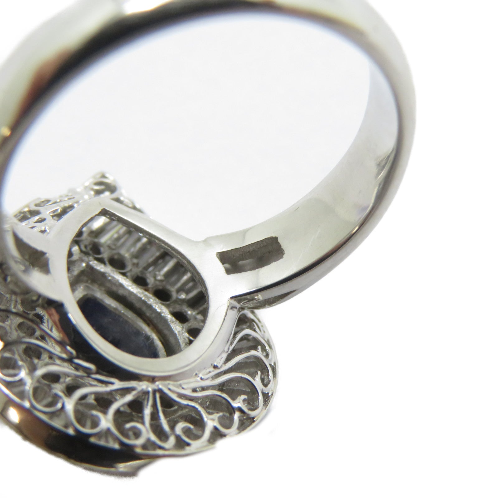 JEWELRY PT900鉑金Sapphire Ring 1.55ct藍寶石/1.17ct鑽石戒指US#6.25