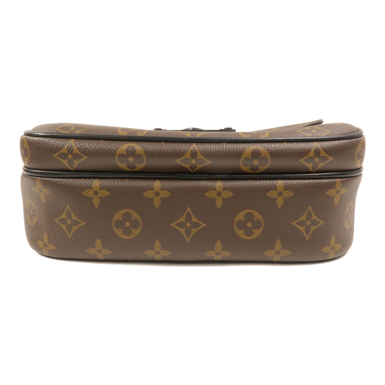 LOUIS VUITTON Monogram Macassar S Lock Messenger手挽肩背兩用袋