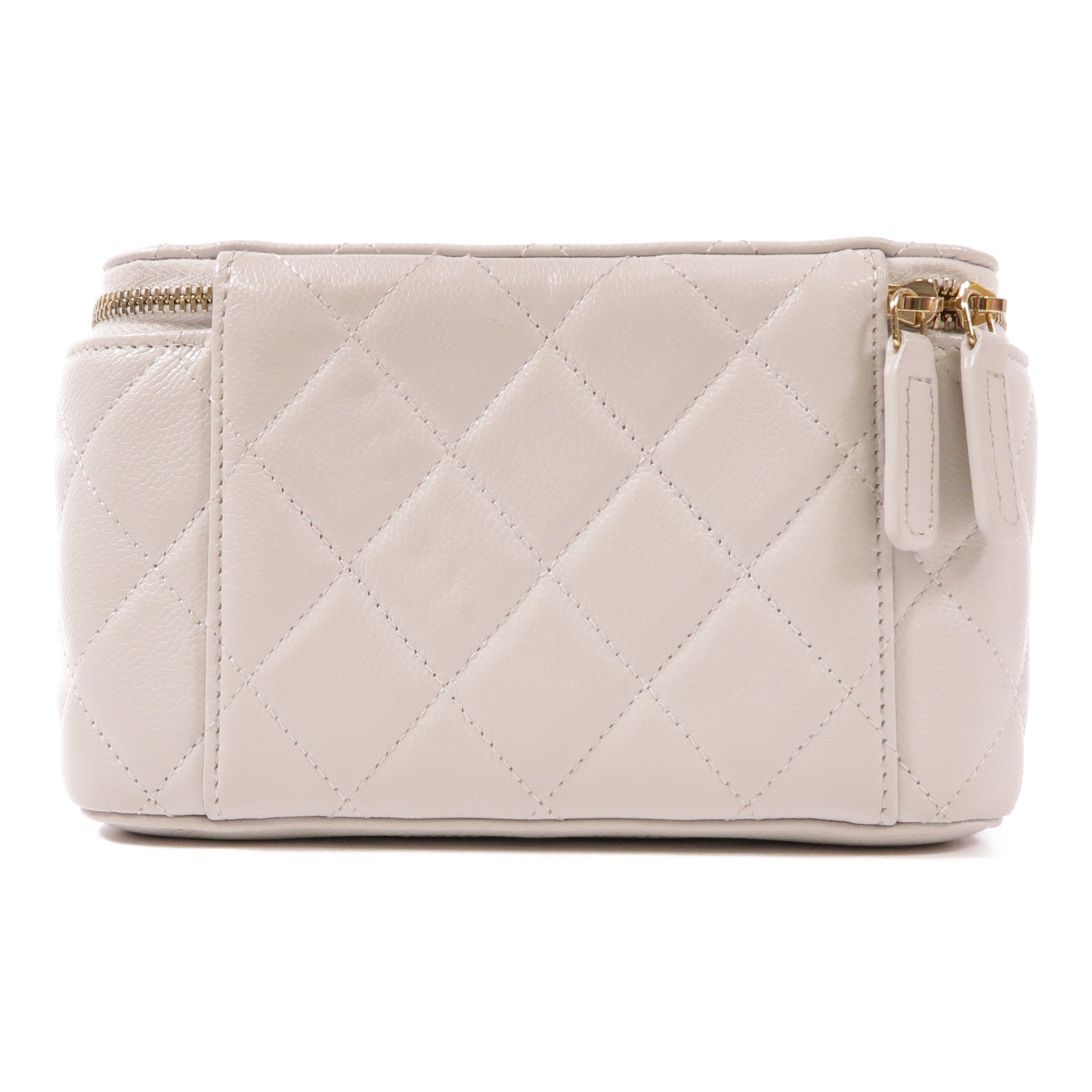 CHANEL 牛皮皮革Vanity Case金扣鏈帶肩背袋