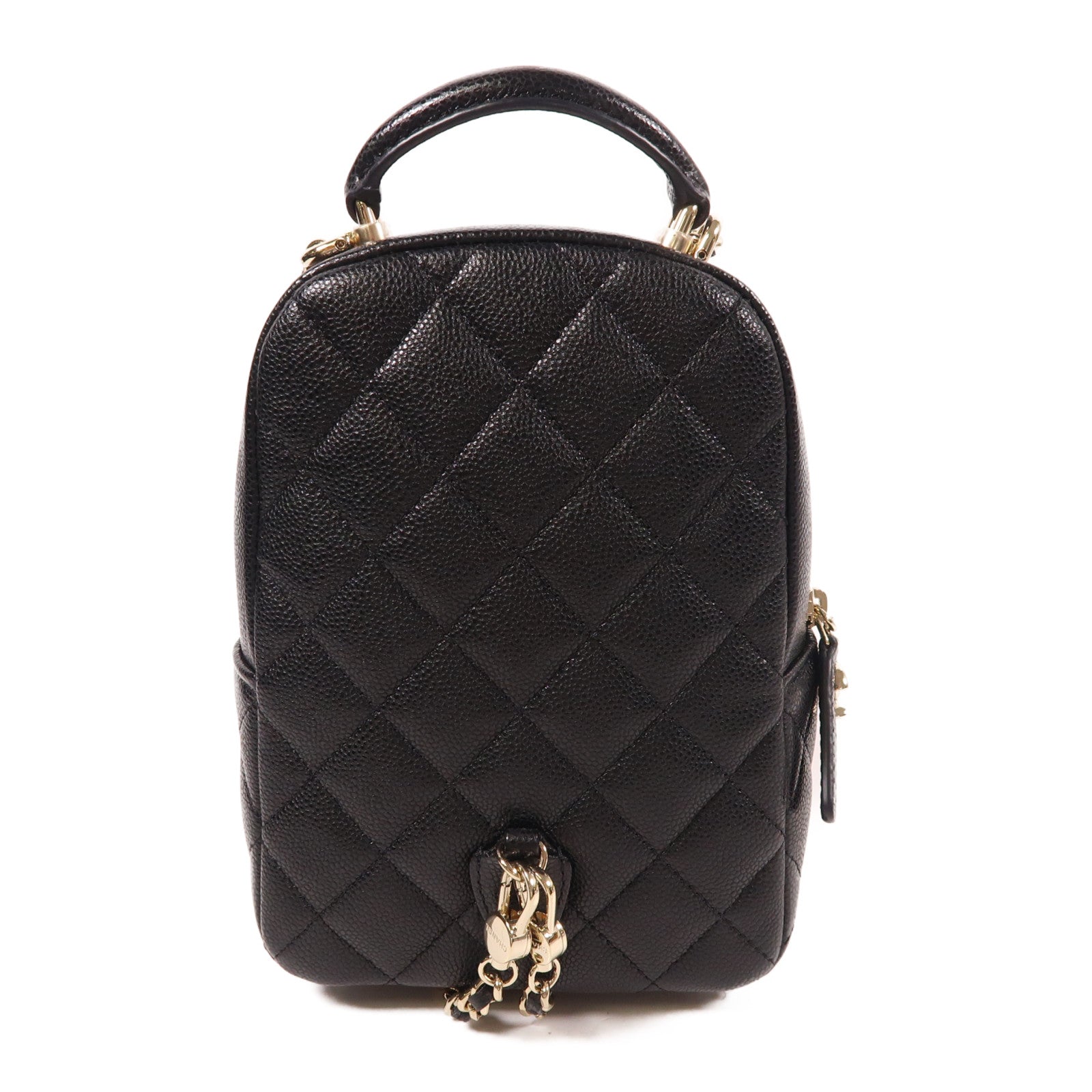 CHANEL 牛皮皮革24C Mini Backpack金扣背包