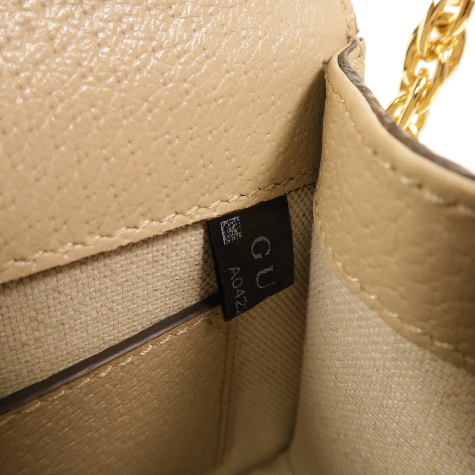 GUCCI 塗層帆布Ophidia GG鏈帶手挽肩背兩用袋