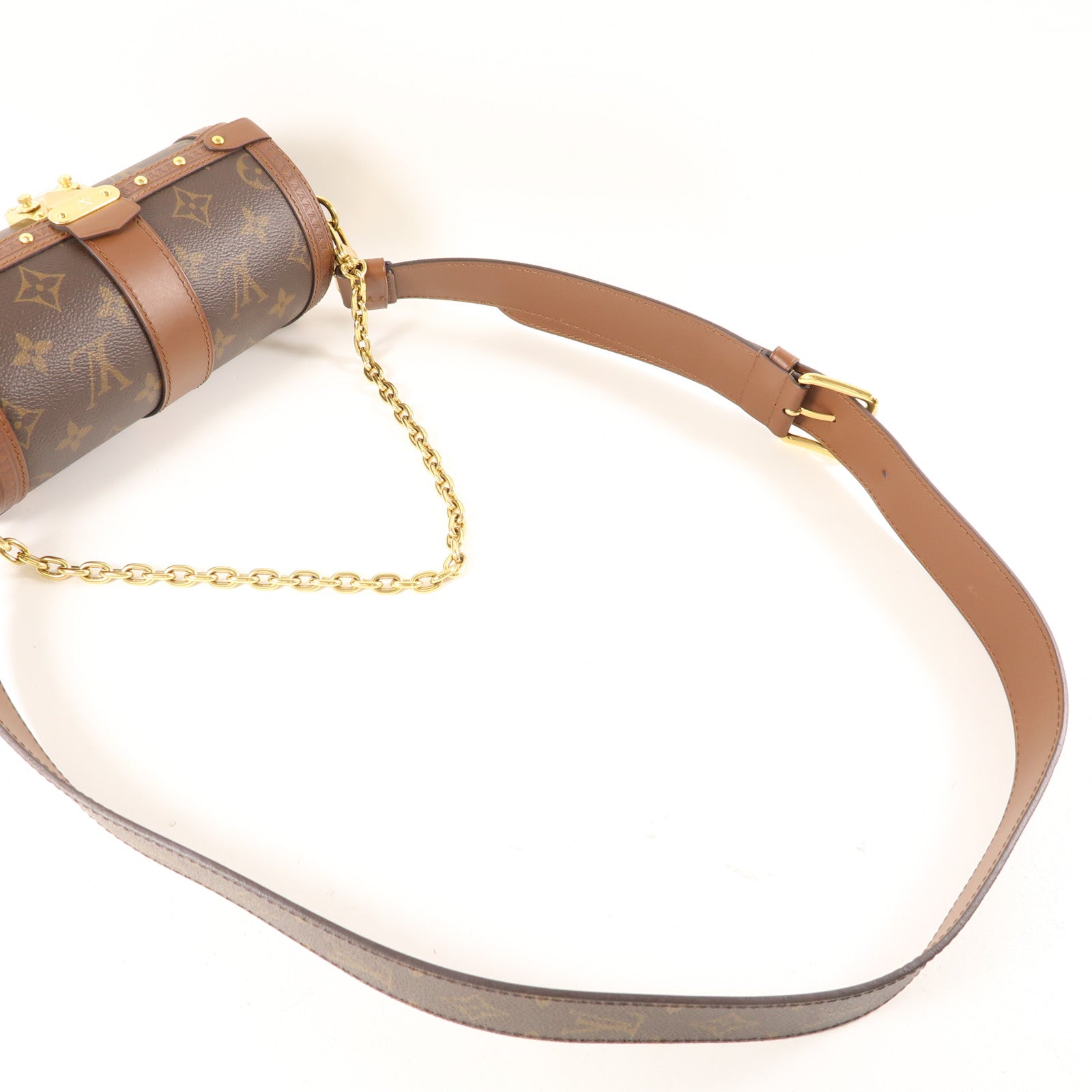 LOUIS VUITTON 【激減優惠】Monogram Papillon Trunk金扣手挽肩背兩用袋棕色