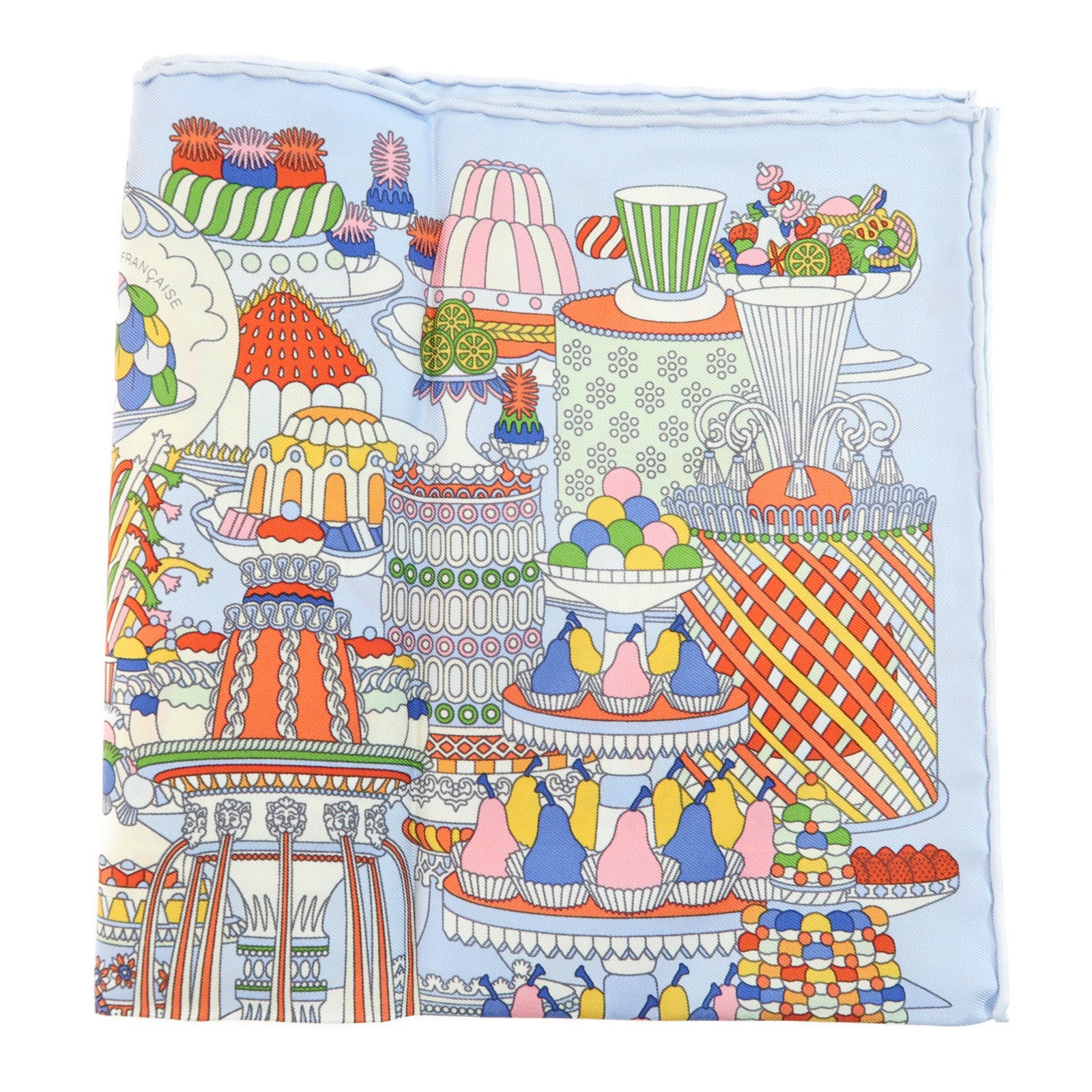 HERMES Scarf 50X50 Silk Multicolor