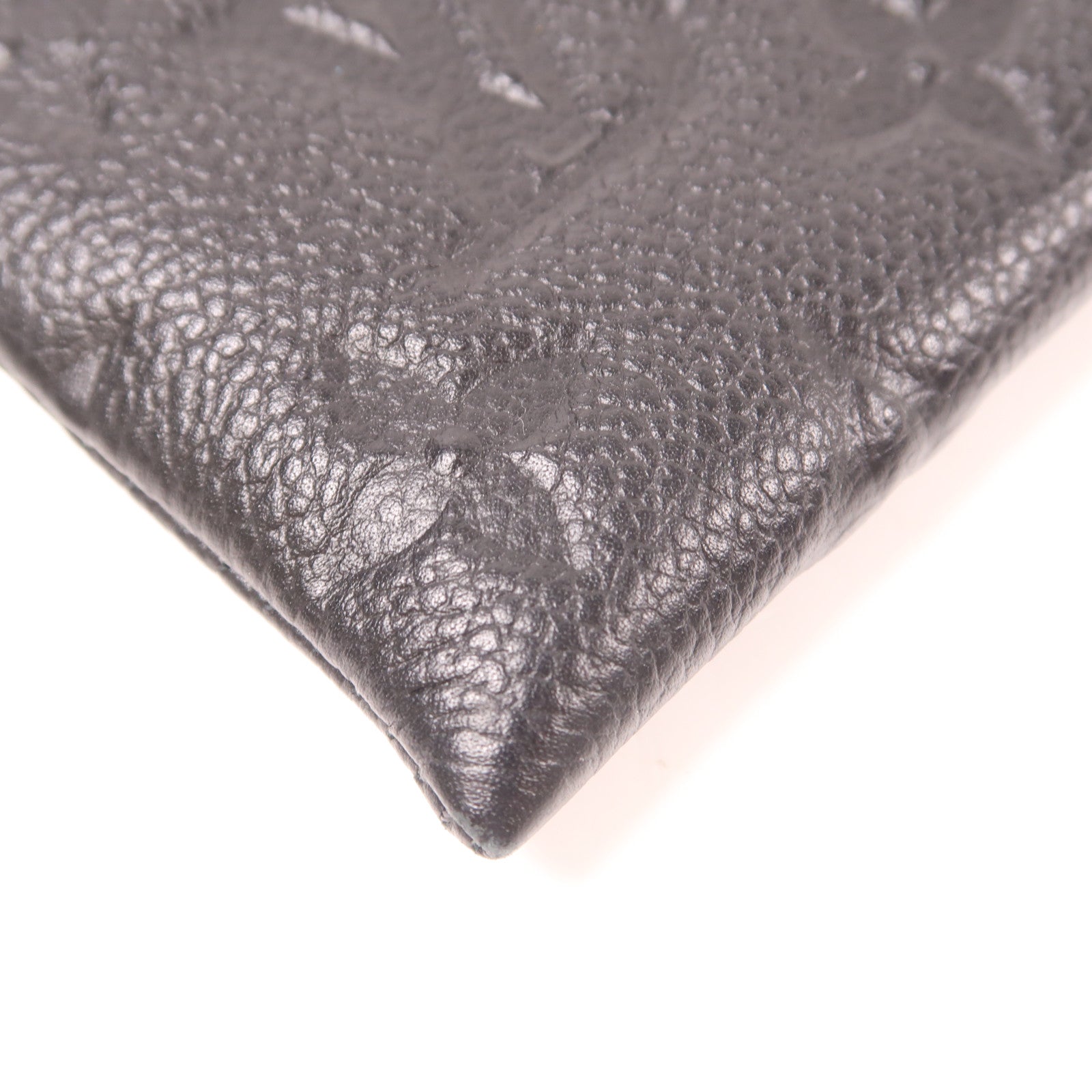 LOUIS VUITTON Monogram Empreinte Daily Pouch金扣手拿包黑色