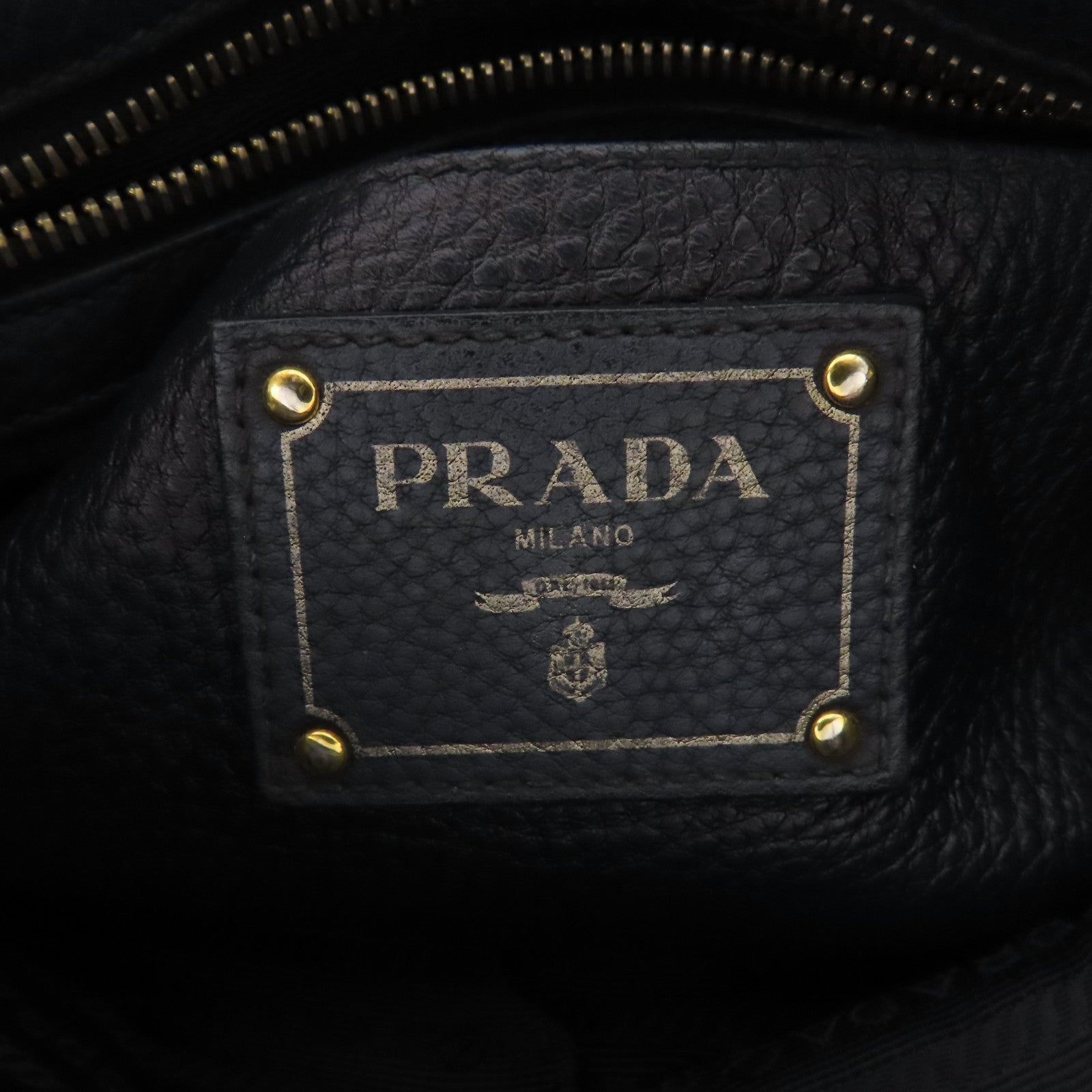 PRADA 【激減優惠】牛皮皮革Handbag金扣手挽袋