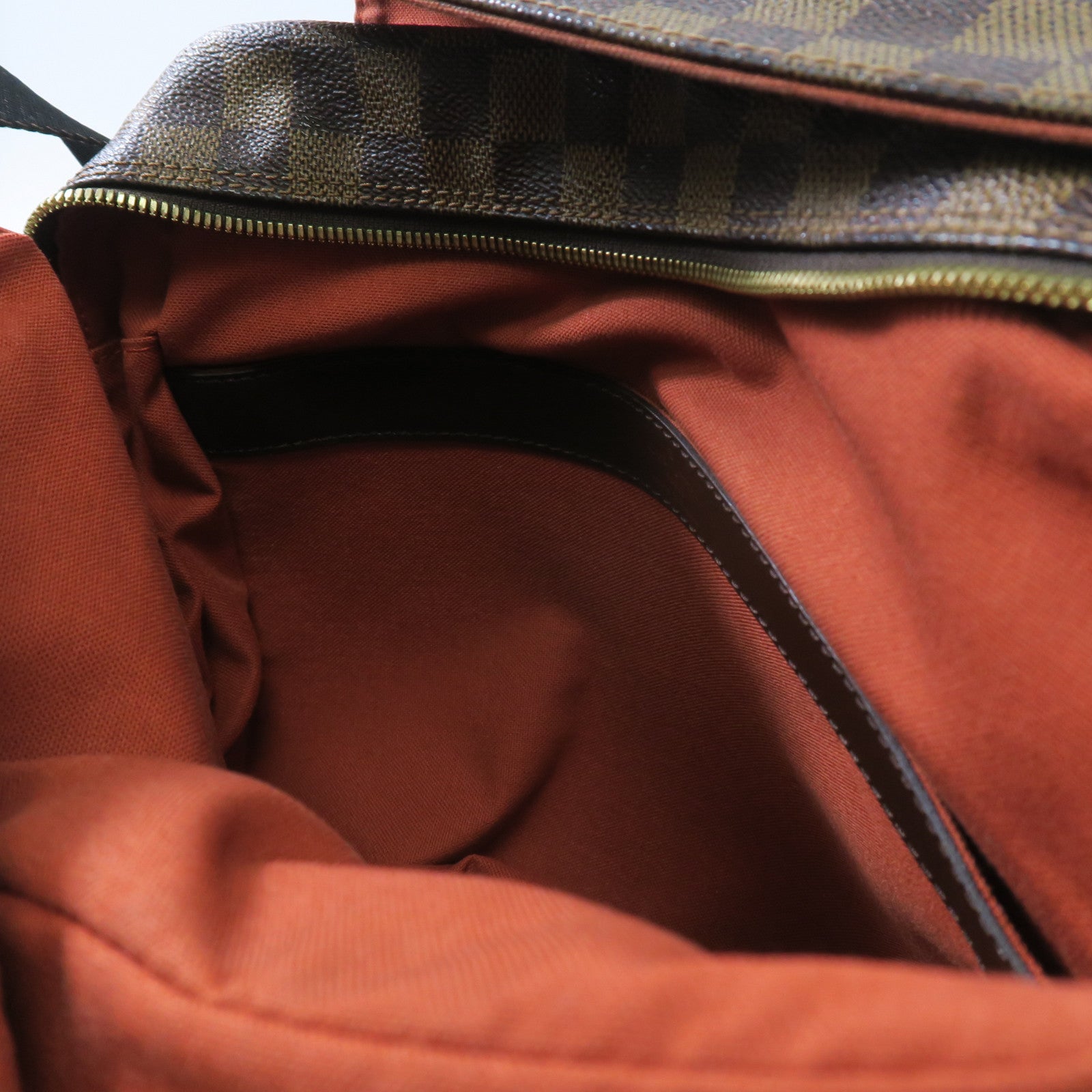 LOUIS VUITTON Damier Naviglio金扣肩背袋啡色