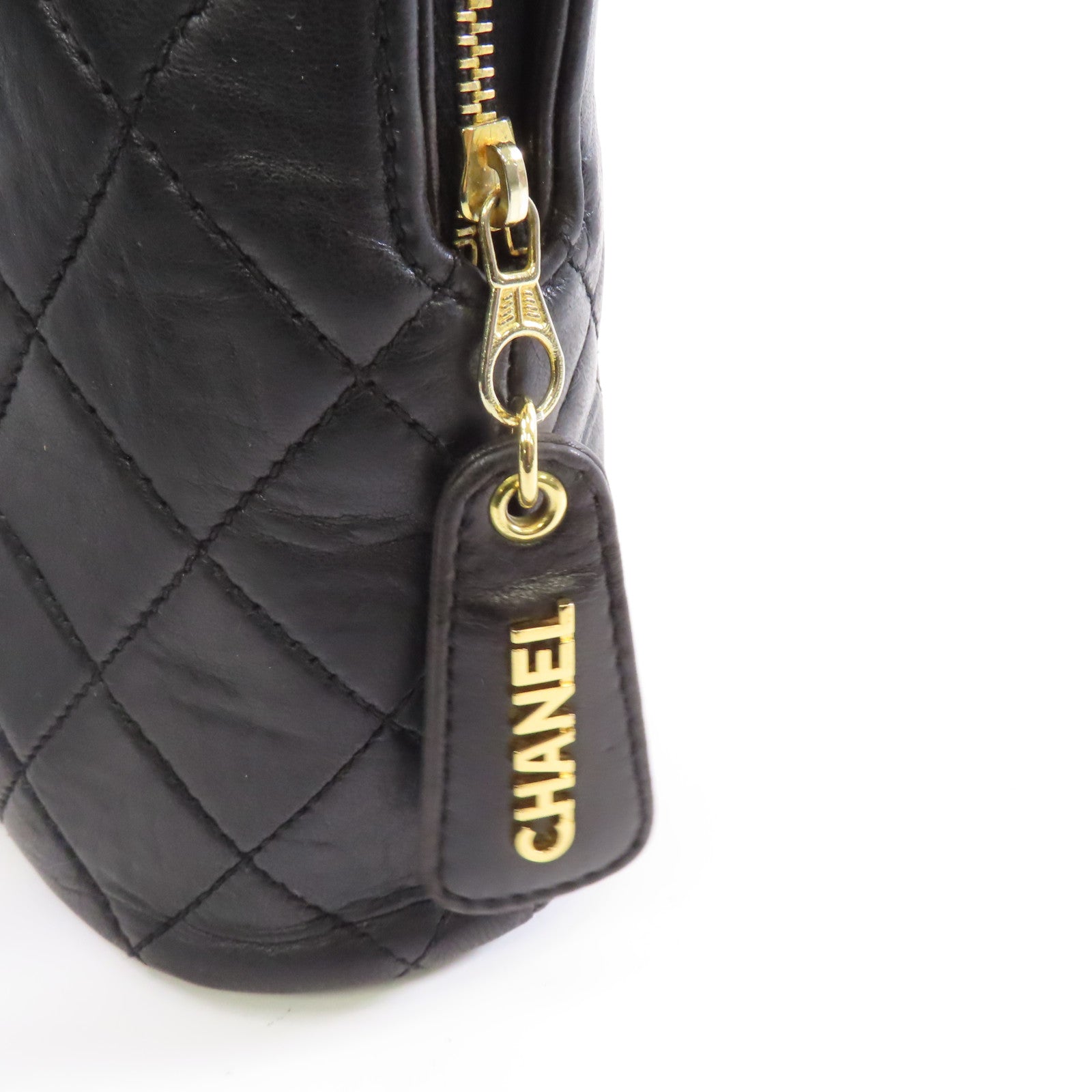 CHANEL 【激減優惠】菱格羊皮皮革Shoulder Bag金扣肩背袋黑色