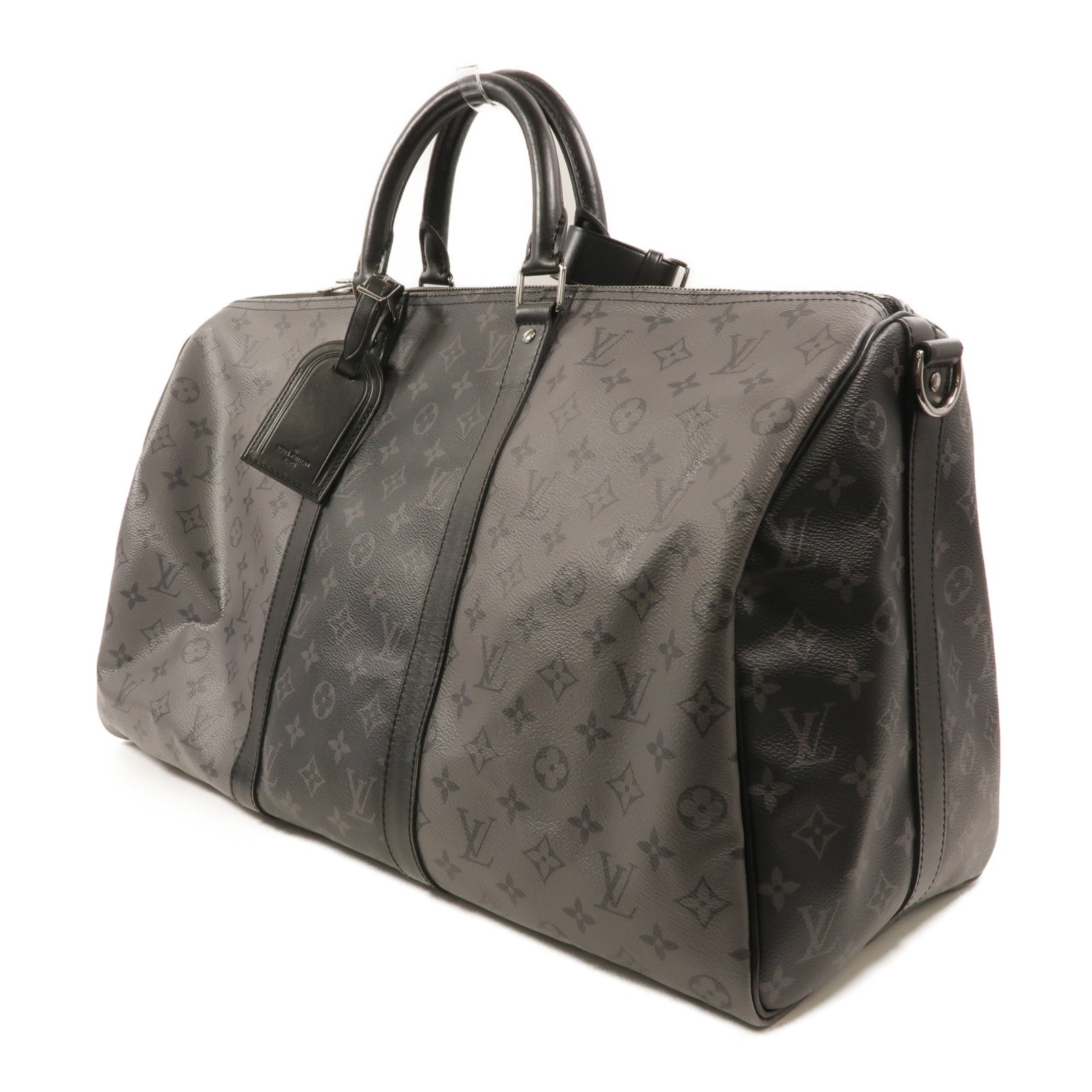 LOUIS VUITTON Monogram Eclipse Keepall Bandouliere 50手挽肩背兩用袋