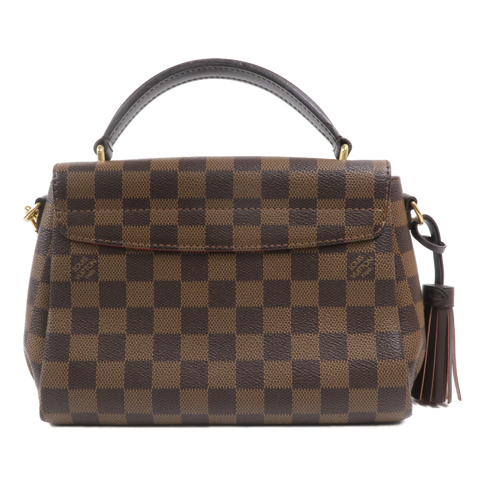 LOUIS VUITTON Damier Croisette金扣手挽肩背兩用袋