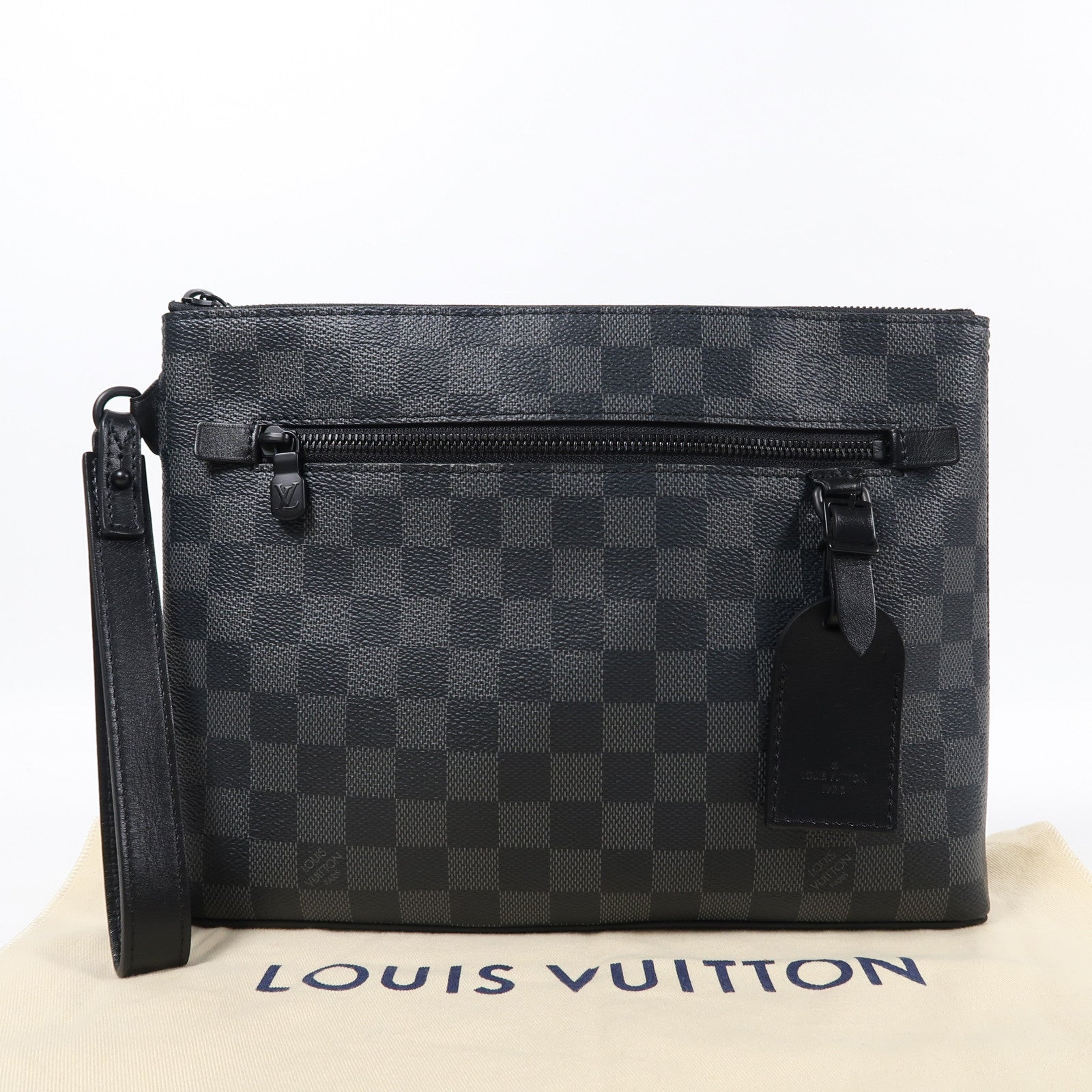 LOUIS VUITTON Damier Graphite Takeoff Pouch手拿包黑色