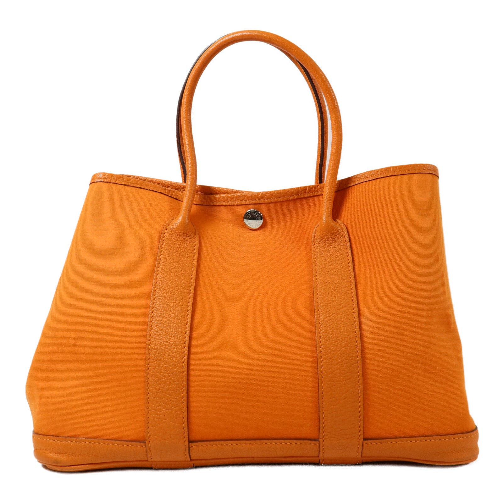 HERMES 帆布Garden Party TPM手挽袋Orange