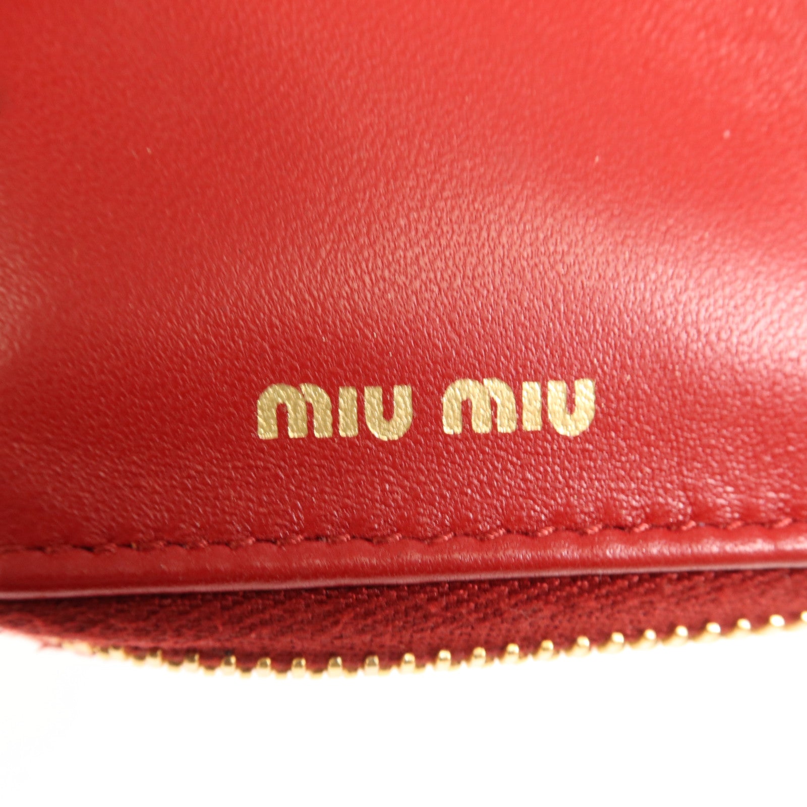 Miu Miu 【激減優惠】羊皮皮革Wallet金扣錢包