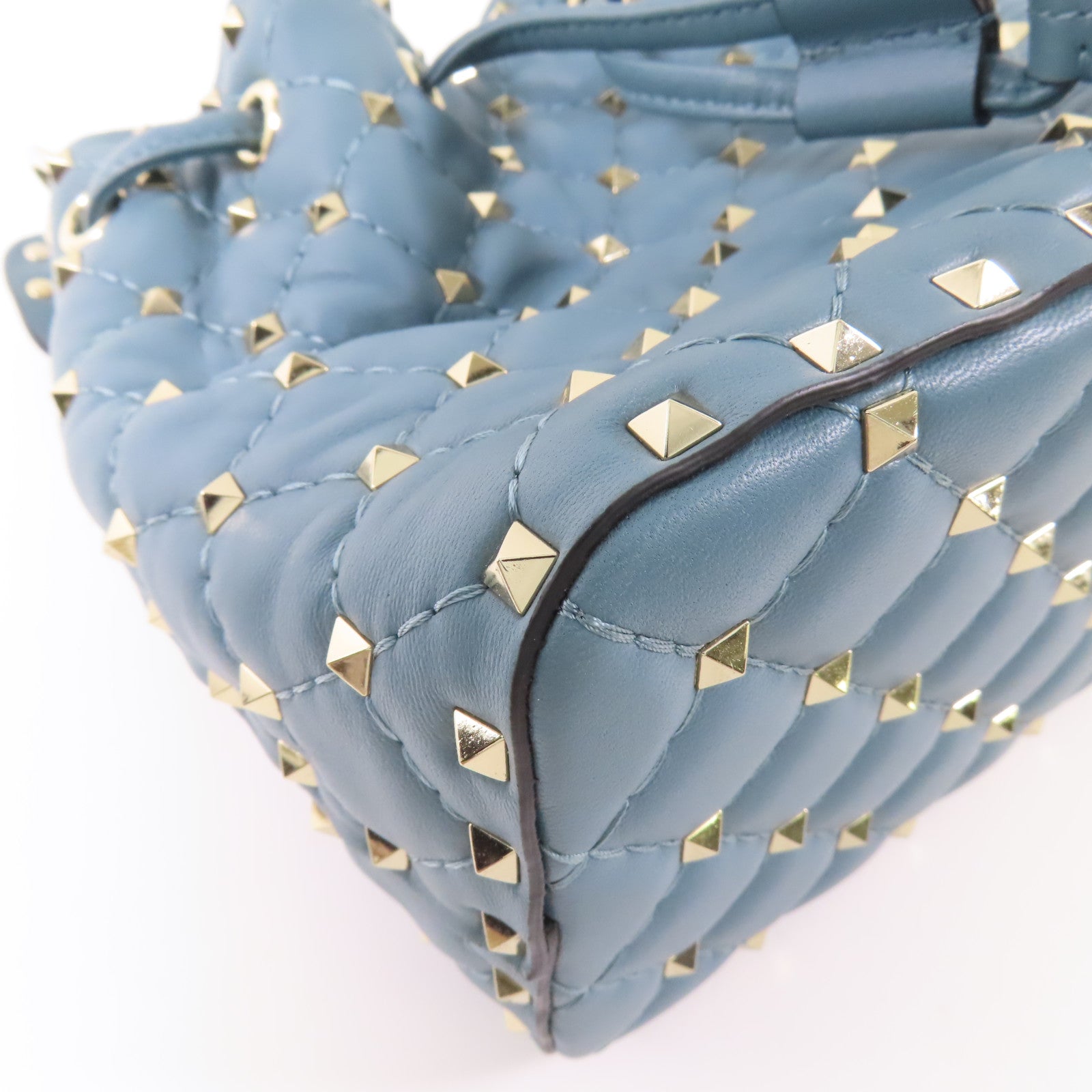 Valentino 牛皮皮革Mini Bucket Bag銀扣鏈帶手挽肩背兩用袋