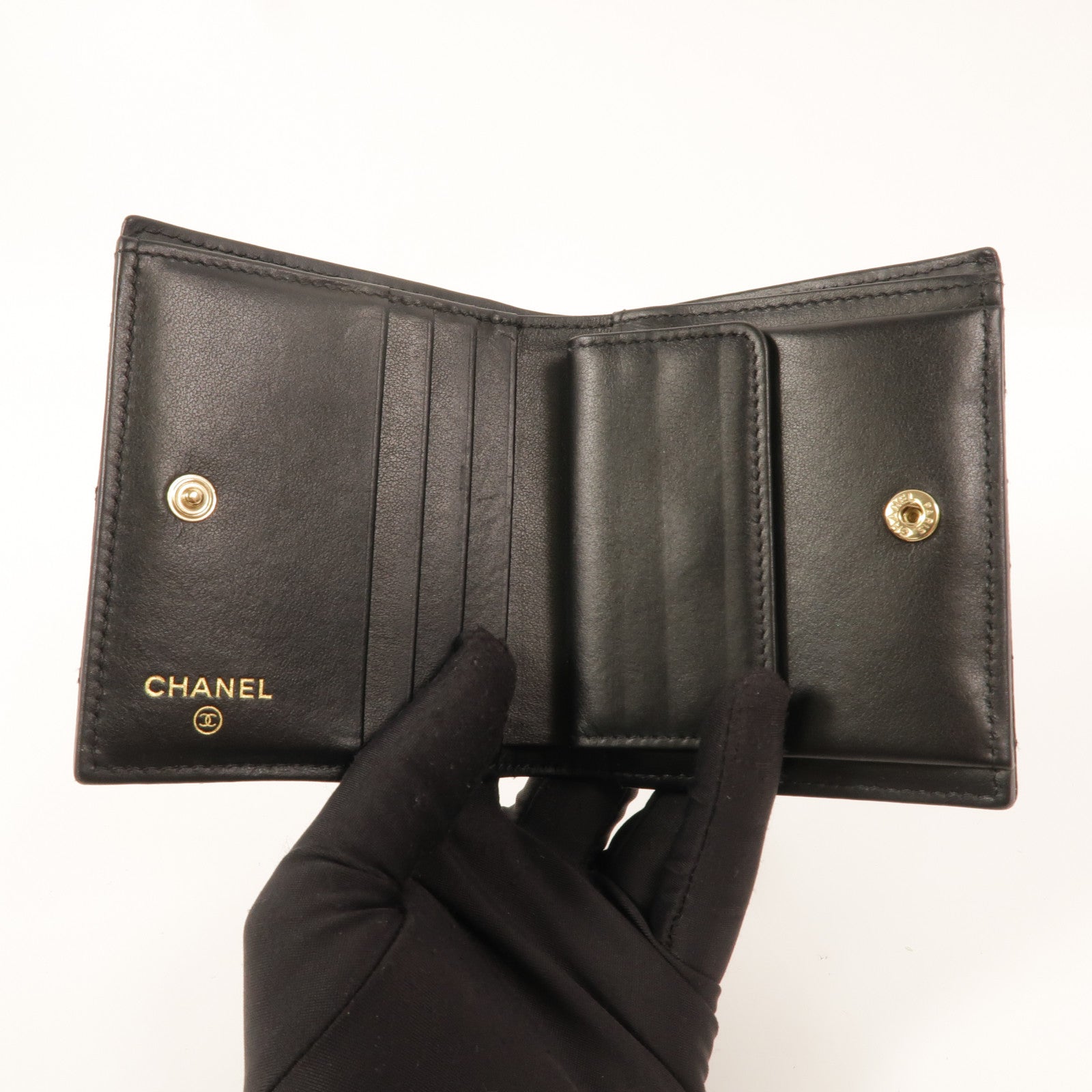 CHANEL 牛皮皮革Bifold Wallet錢包