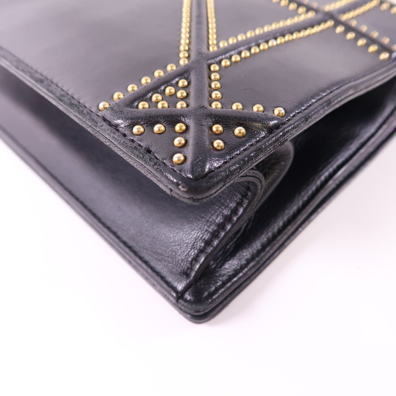 Dior 牛皮皮革Diorama金扣鏈帶肩背袋