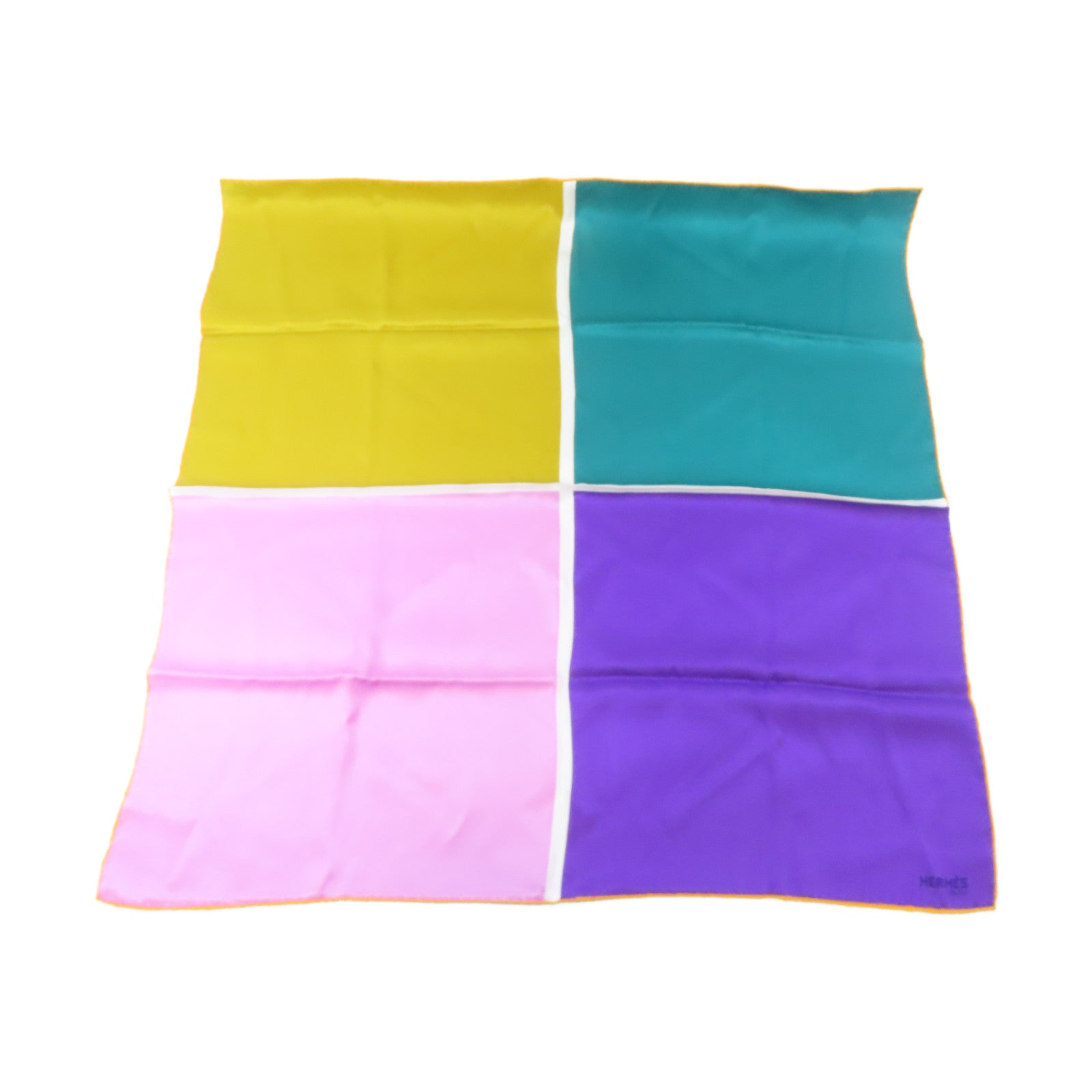 HERMES 【激減優惠】絲質Scarf絲巾紫色/粉紅色/綠色/黃色