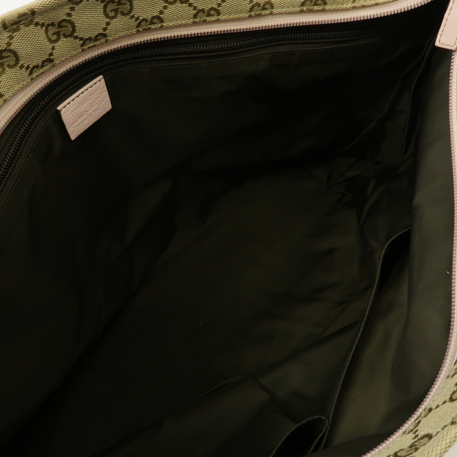 GUCCI 【激減優惠】帆布Tote Bag金扣手挽袋啡色/粉紅色