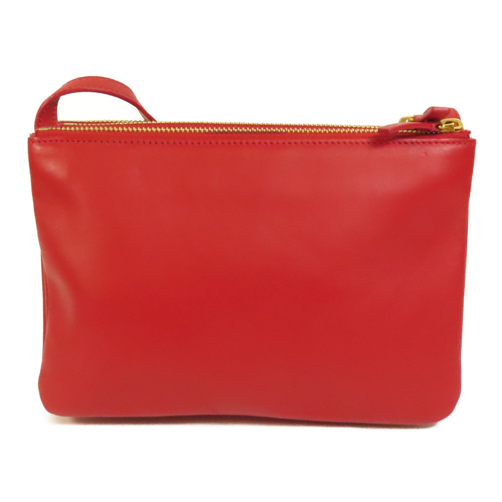 CELINE 羊皮皮革Trio金扣肩背袋