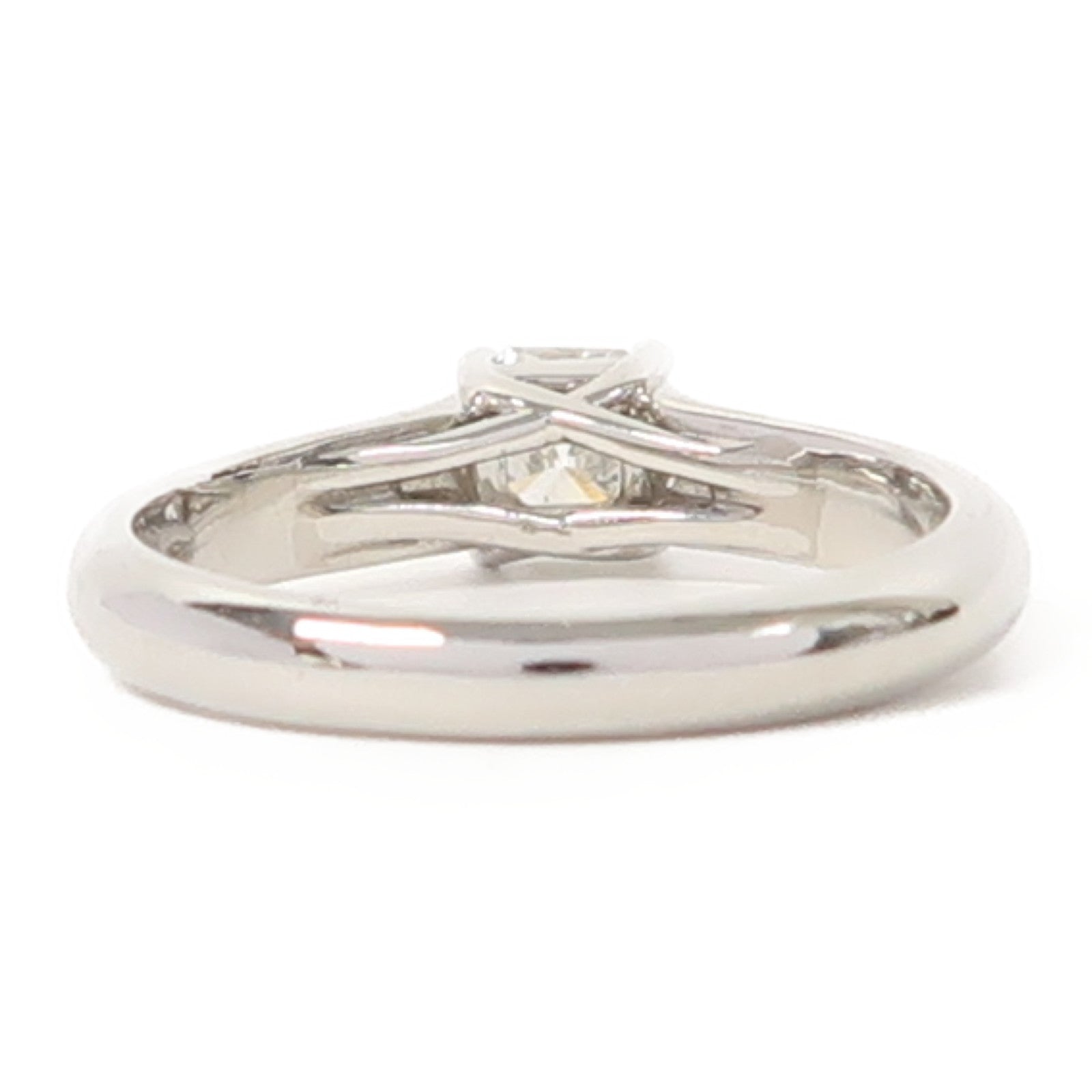 TIFFANY＆CO 【激減優惠】Pt950鉑金Diamond Ring0.37ct鑽石戒指US#4.75