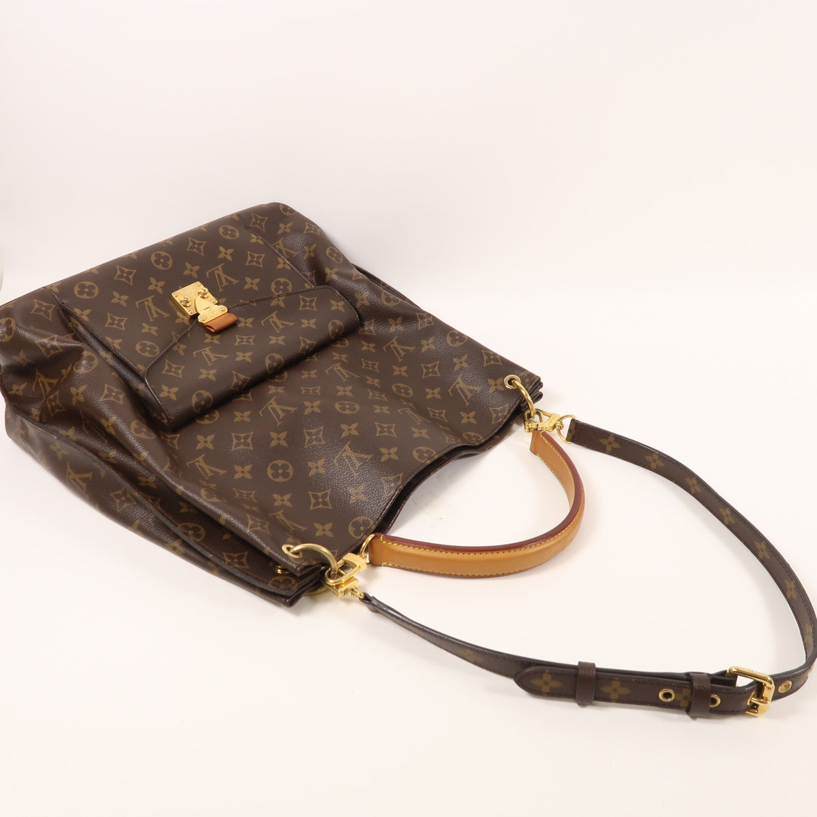 LOUIS VUITTON Monogram Metis Hobo金扣手挽肩背兩用袋