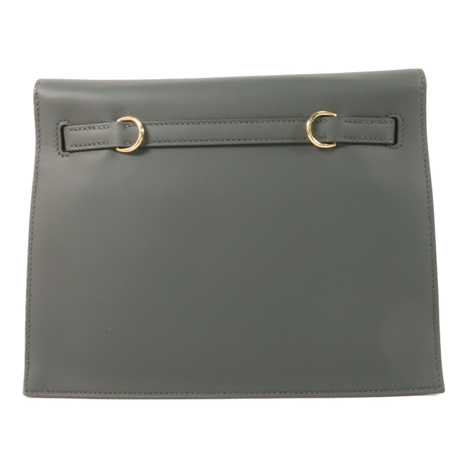 HERMES Swift皮革Kelly Danse肩背袋Vert Mangrove
