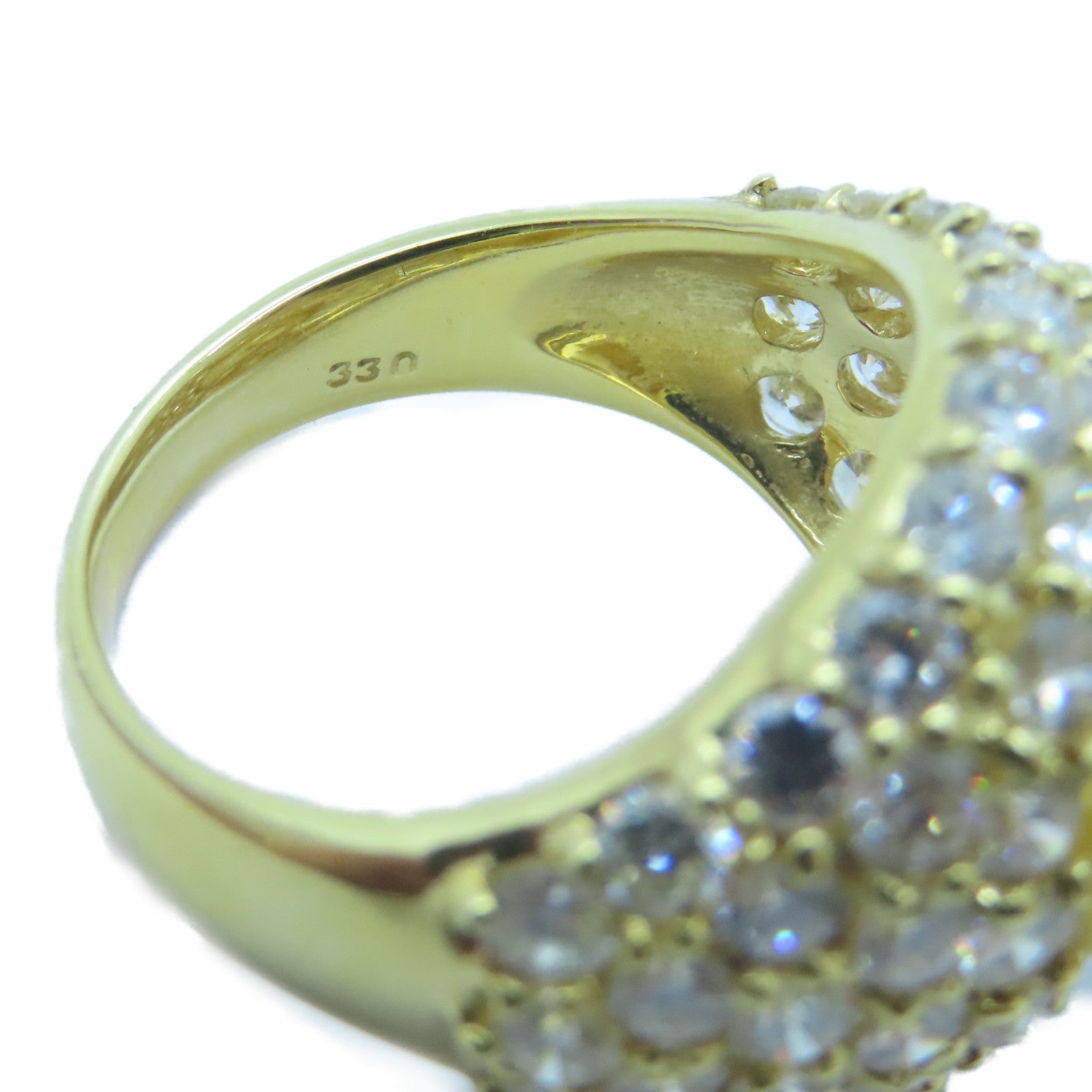 JEWELRY 18K黃金Pearl Diamond Ring 12.9mm珍珠/0.89ct鑽石戒指US#6.25