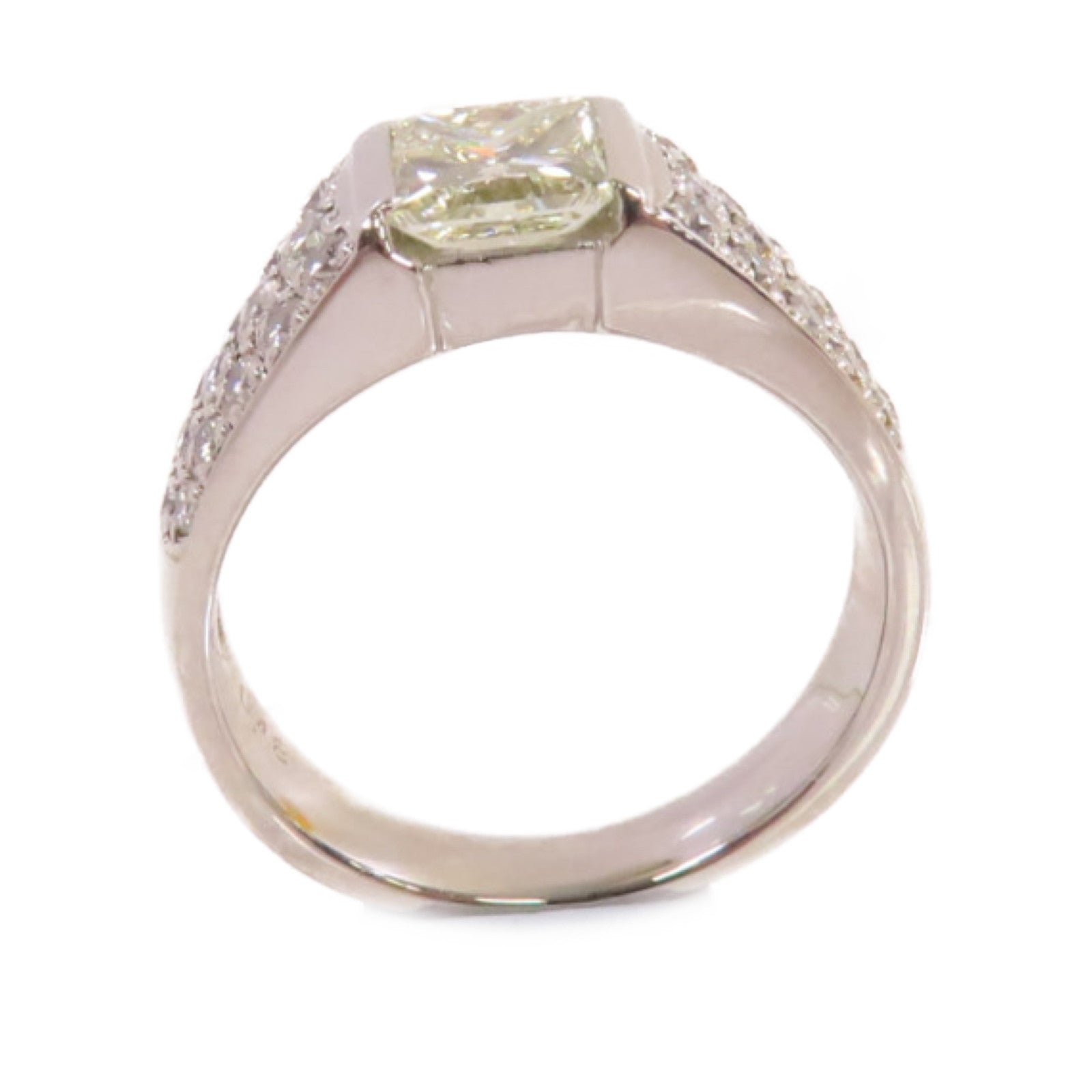 JEWELRY PT900鉑金/1.005ct鑽石/0.48ct鑽石Diamond Ring戒指US#5.75