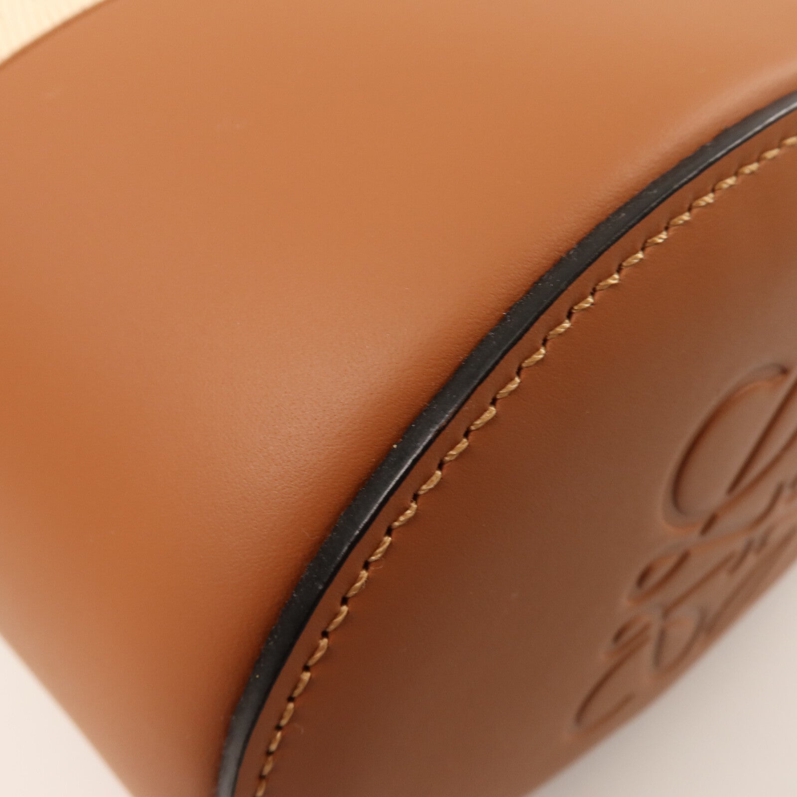 LOEWE 帆布/牛皮皮革Balloon Bag Small肩背袋